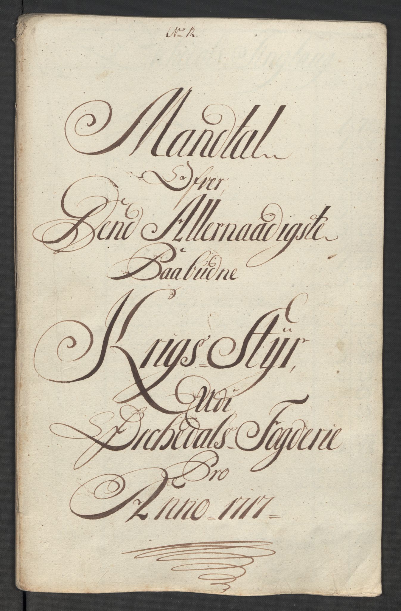 Rentekammeret inntil 1814, Reviderte regnskaper, Fogderegnskap, RA/EA-4092/R60/L3969: Fogderegnskap Orkdal og Gauldal, 1717, p. 168