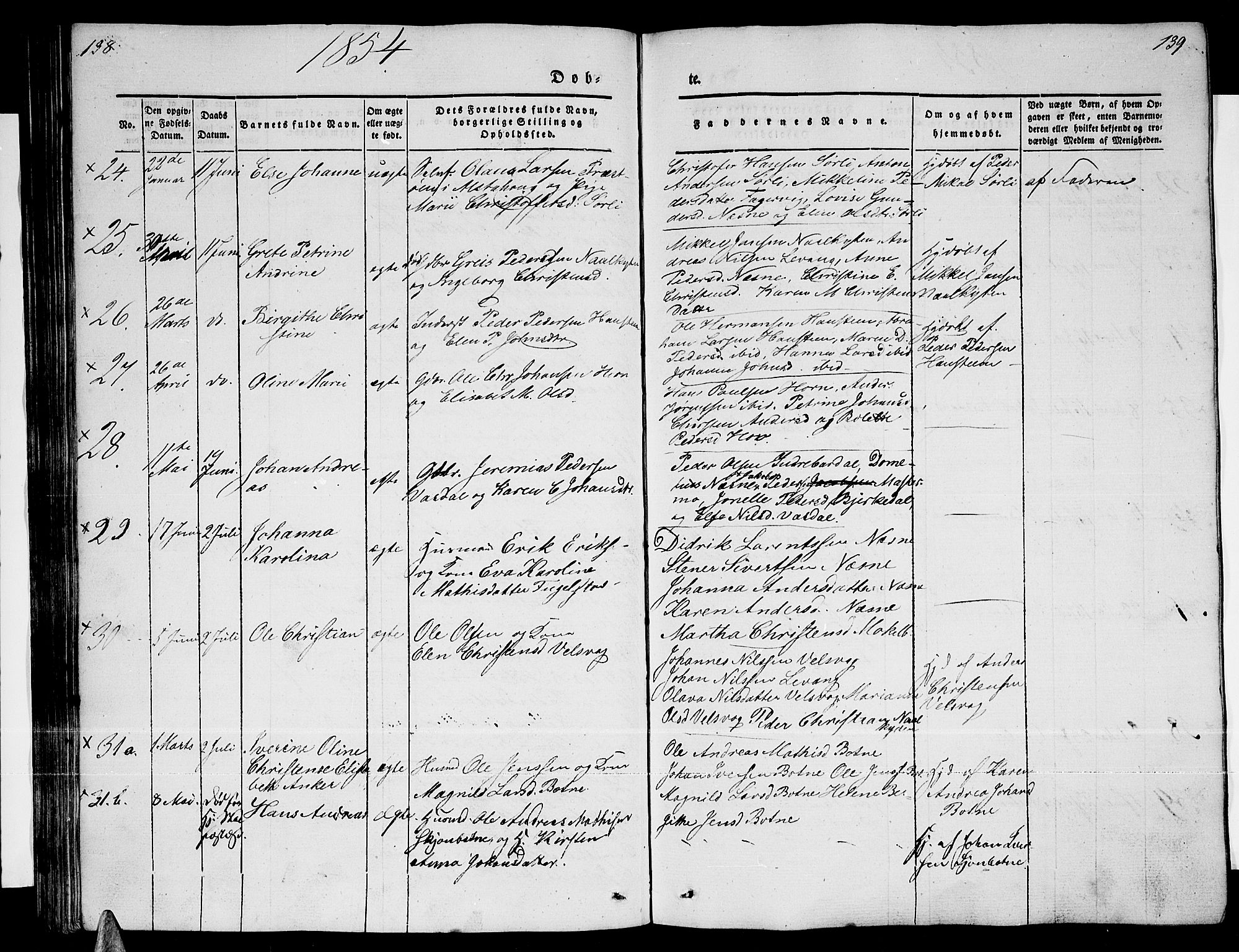 Ministerialprotokoller, klokkerbøker og fødselsregistre - Nordland, AV/SAT-A-1459/838/L0555: Parish register (copy) no. 838C02, 1842-1861, p. 138-139