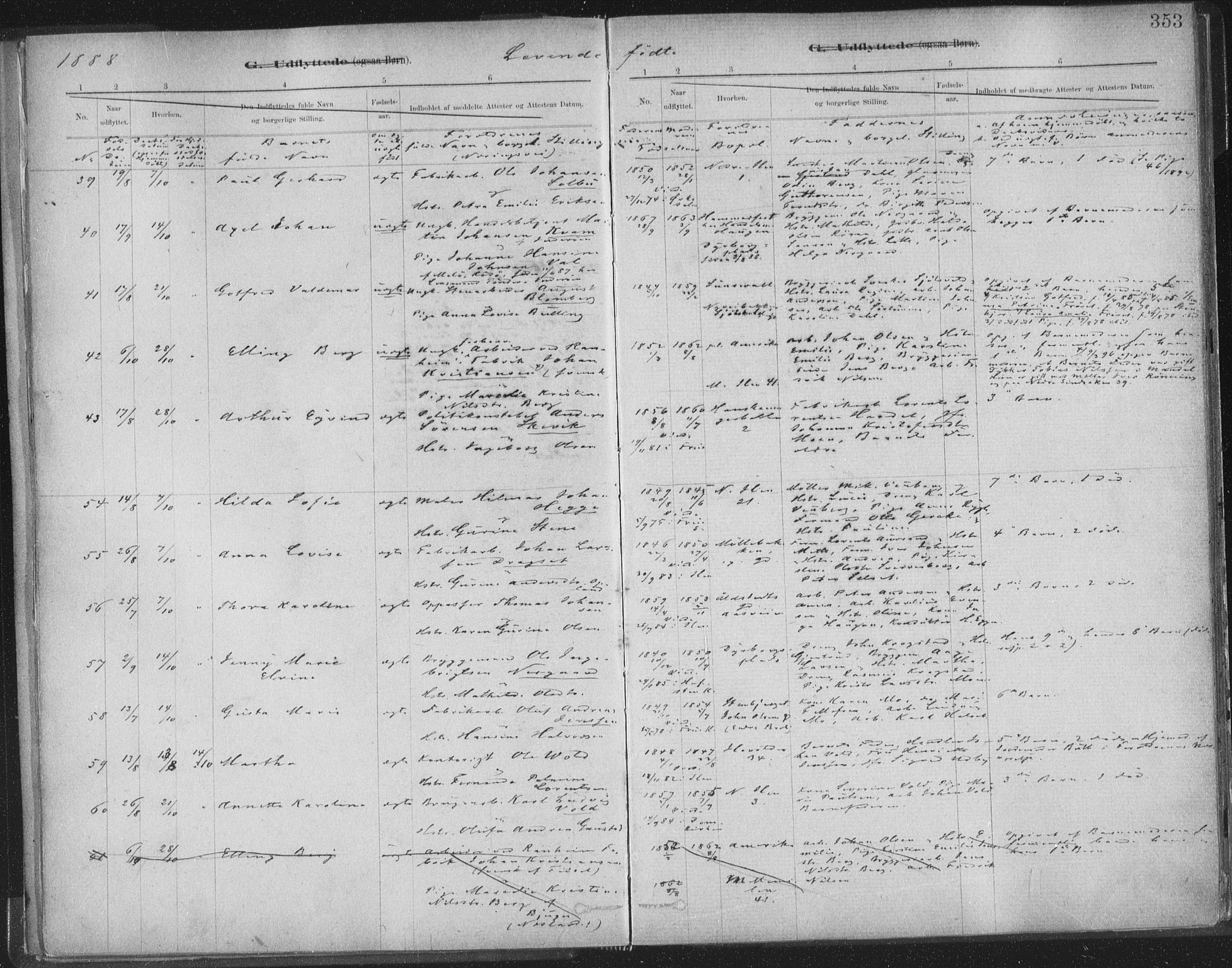 Ministerialprotokoller, klokkerbøker og fødselsregistre - Sør-Trøndelag, AV/SAT-A-1456/603/L0163: Parish register (official) no. 603A02, 1879-1895, p. 353