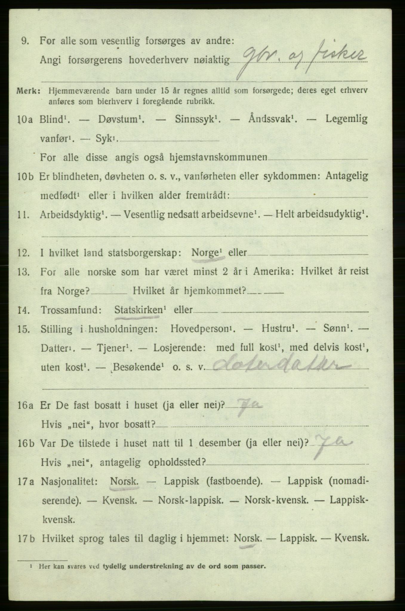SATØ, 1920 census for Måsøy, 1920, p. 1261