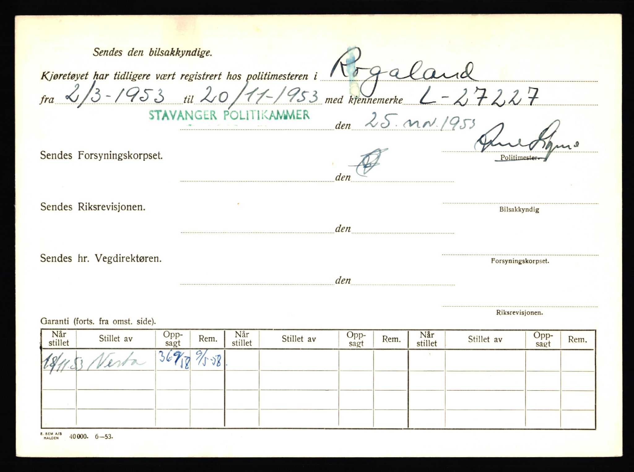 Stavanger trafikkstasjon, AV/SAST-A-101942/0/F/L0005: L-1350 - L-1699, 1930-1971, p. 1026