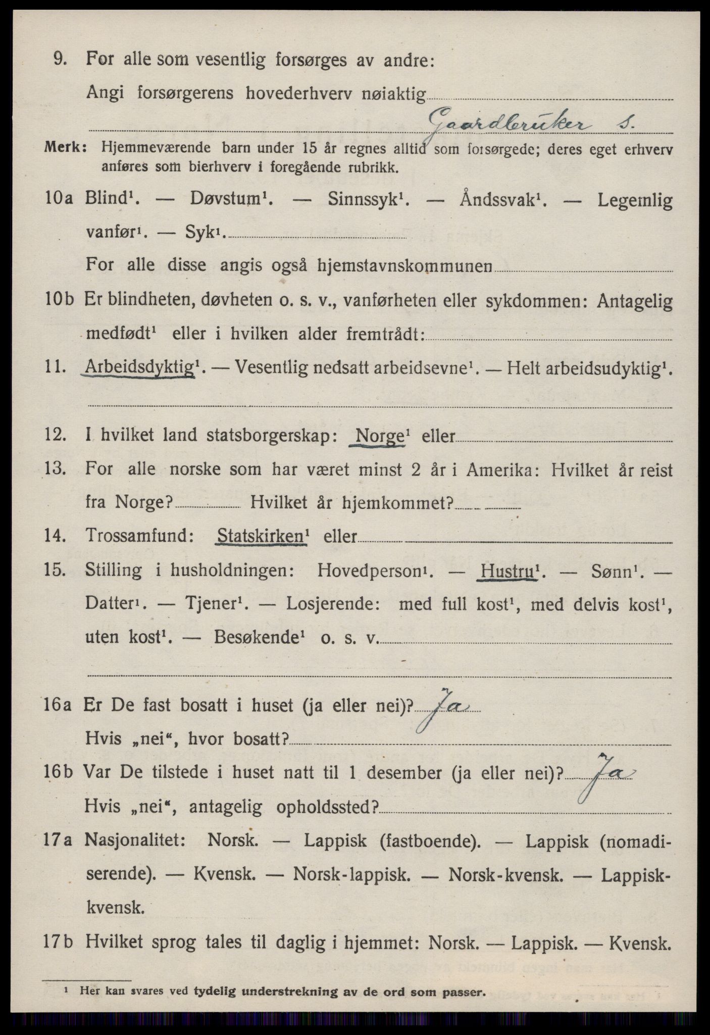 SAT, 1920 census for Å, 1920, p. 2897