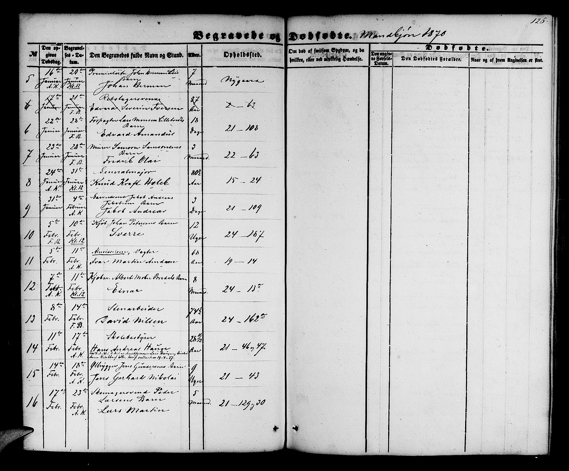 Korskirken sokneprestembete, SAB/A-76101/H/Hab: Parish register (copy) no. E 2, 1851-1871, p. 126