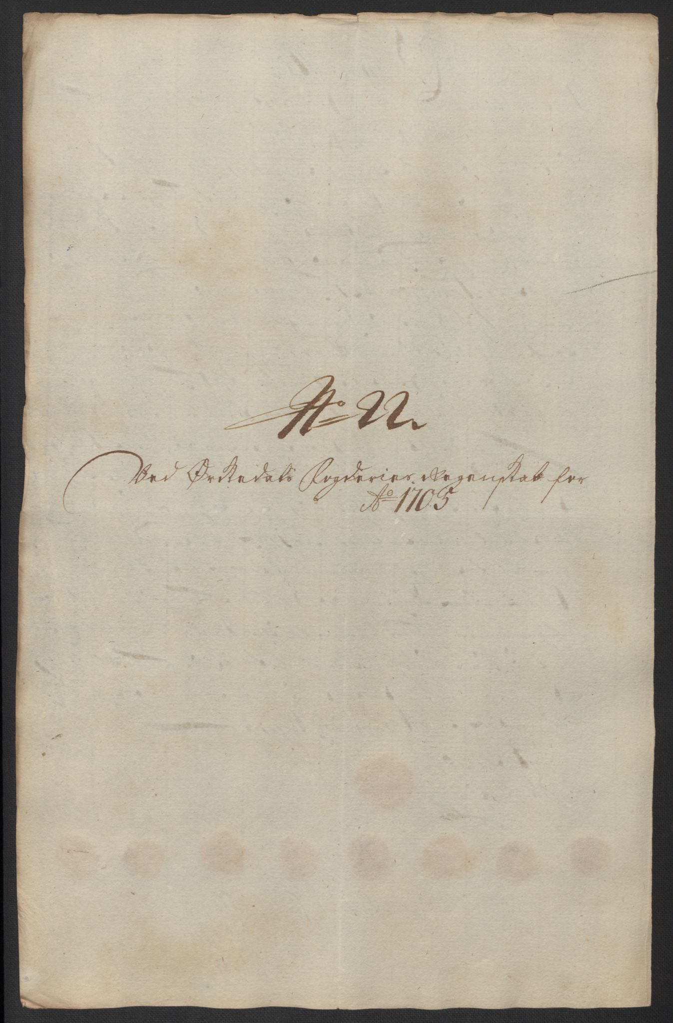 Rentekammeret inntil 1814, Reviderte regnskaper, Fogderegnskap, AV/RA-EA-4092/R60/L3955: Fogderegnskap Orkdal og Gauldal, 1705, p. 210