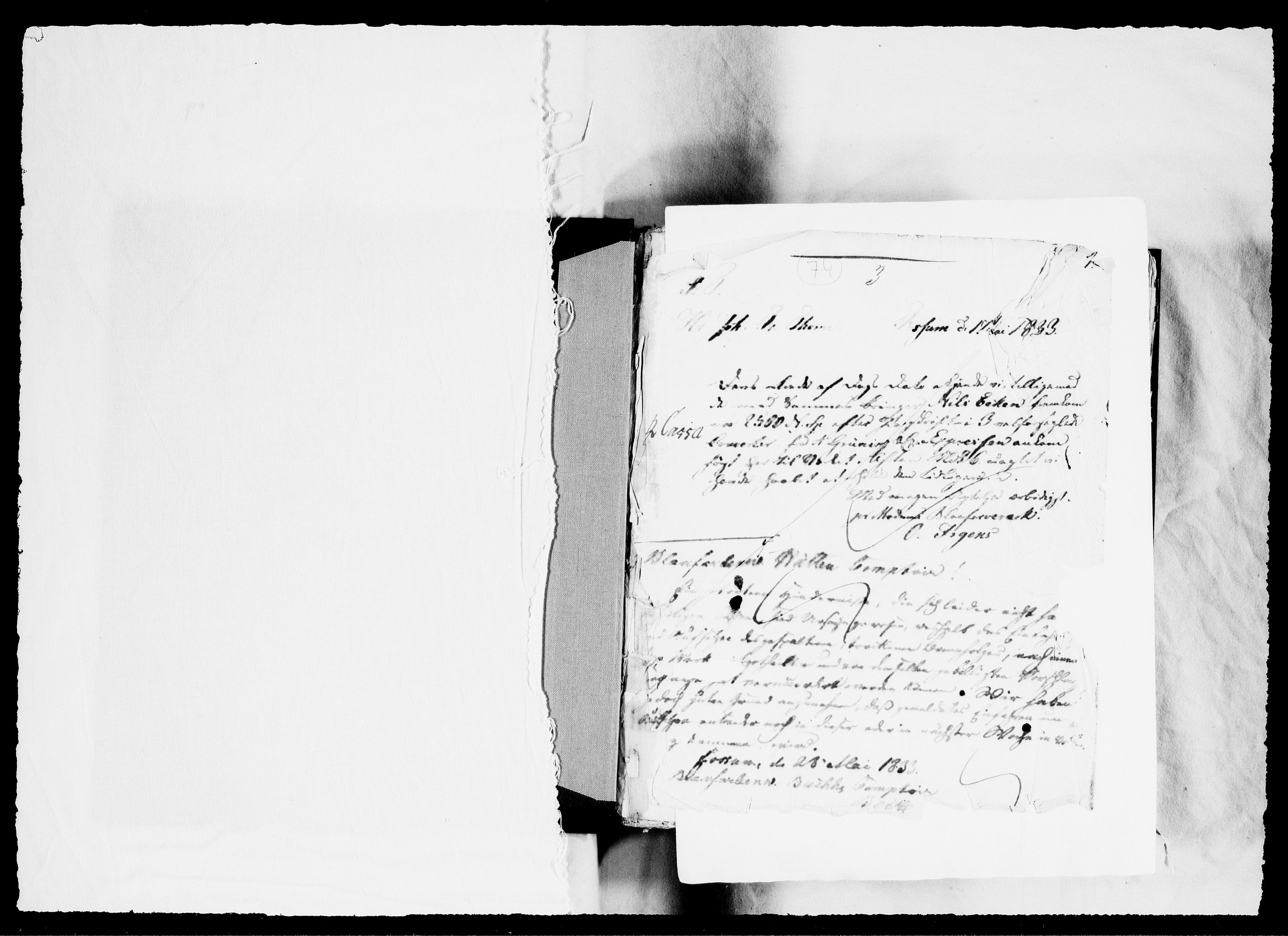Modums Blaafarveværk, RA/PA-0157/G/Gb/L0074/0001: -- / Kopibok, ført ved Bokholderkontoret, 1833-1834, p. 2