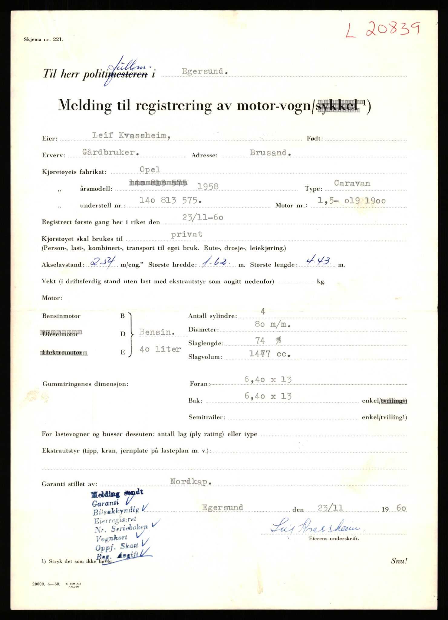 Stavanger trafikkstasjon, AV/SAST-A-101942/0/F/L0037: L-20500 - L-21499, 1930-1971, p. 1189