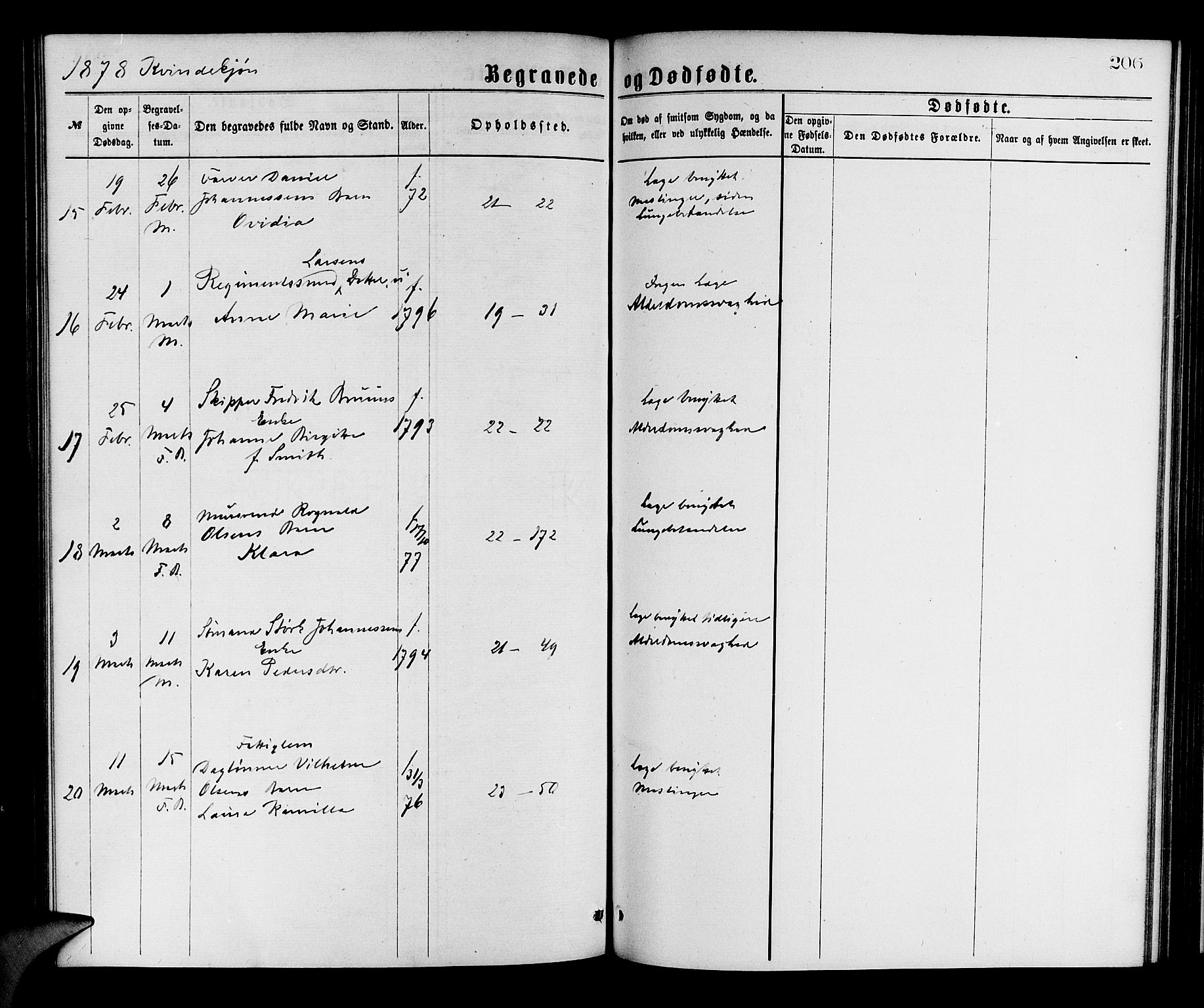 Korskirken sokneprestembete, AV/SAB-A-76101/H/Hab: Parish register (copy) no. E 3, 1871-1883, p. 206