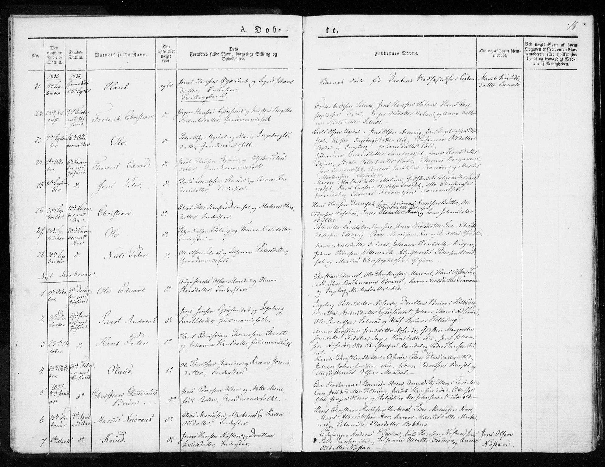 Ministerialprotokoller, klokkerbøker og fødselsregistre - Sør-Trøndelag, SAT/A-1456/655/L0676: Parish register (official) no. 655A05, 1830-1847, p. 14
