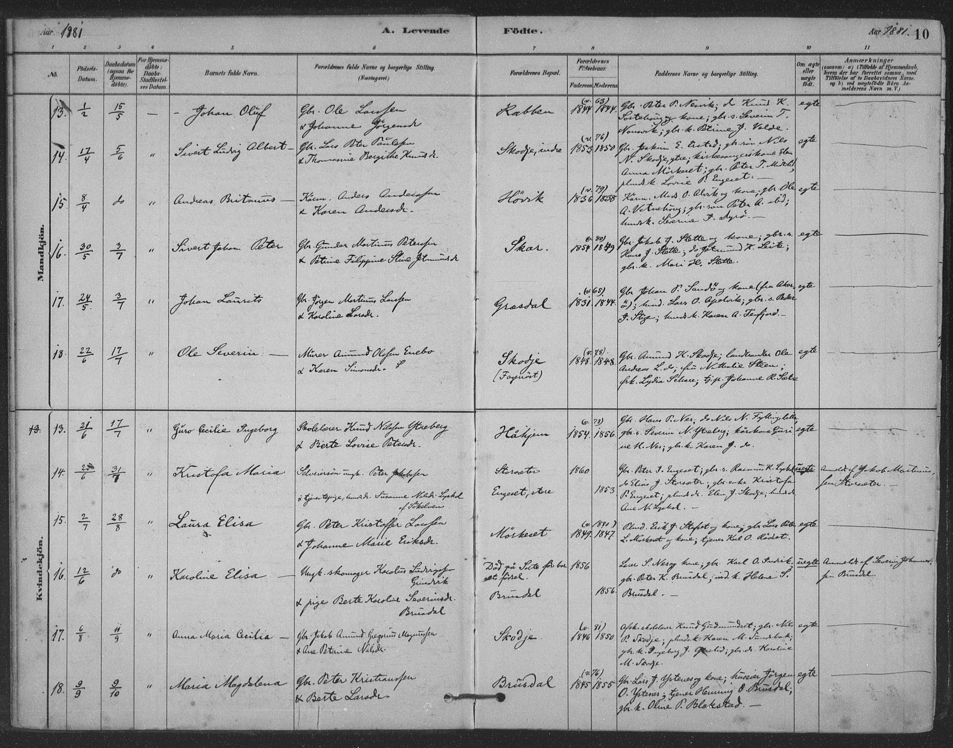 Ministerialprotokoller, klokkerbøker og fødselsregistre - Møre og Romsdal, AV/SAT-A-1454/524/L0356: Parish register (official) no. 524A08, 1880-1899, p. 10