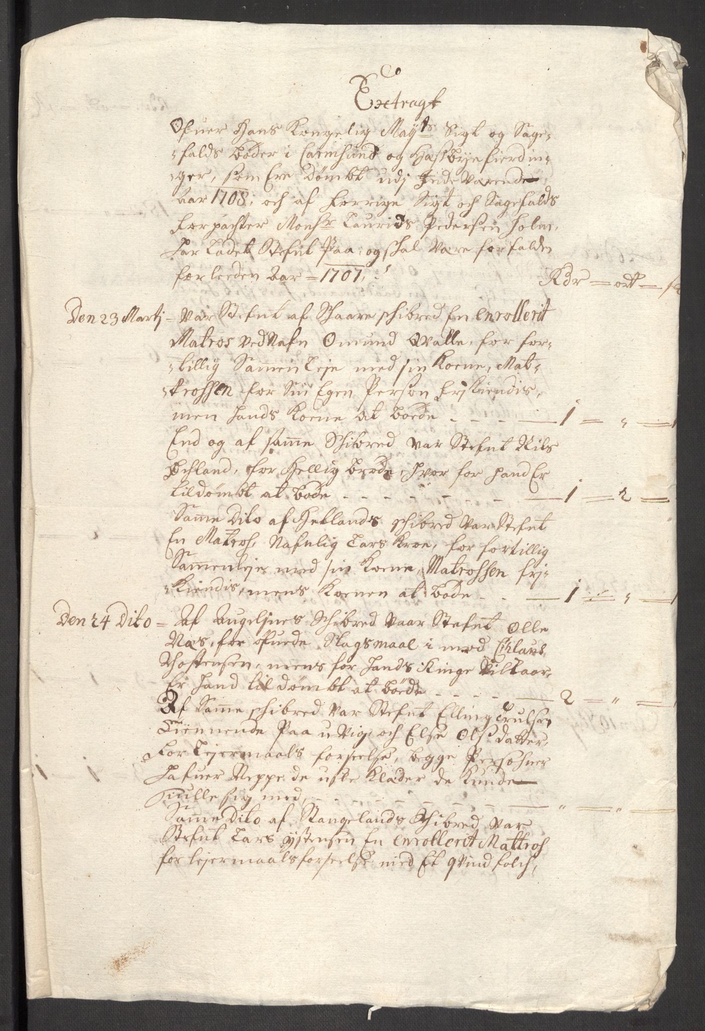 Rentekammeret inntil 1814, Reviderte regnskaper, Fogderegnskap, RA/EA-4092/R47/L2861: Fogderegnskap Ryfylke, 1706-1709, p. 194