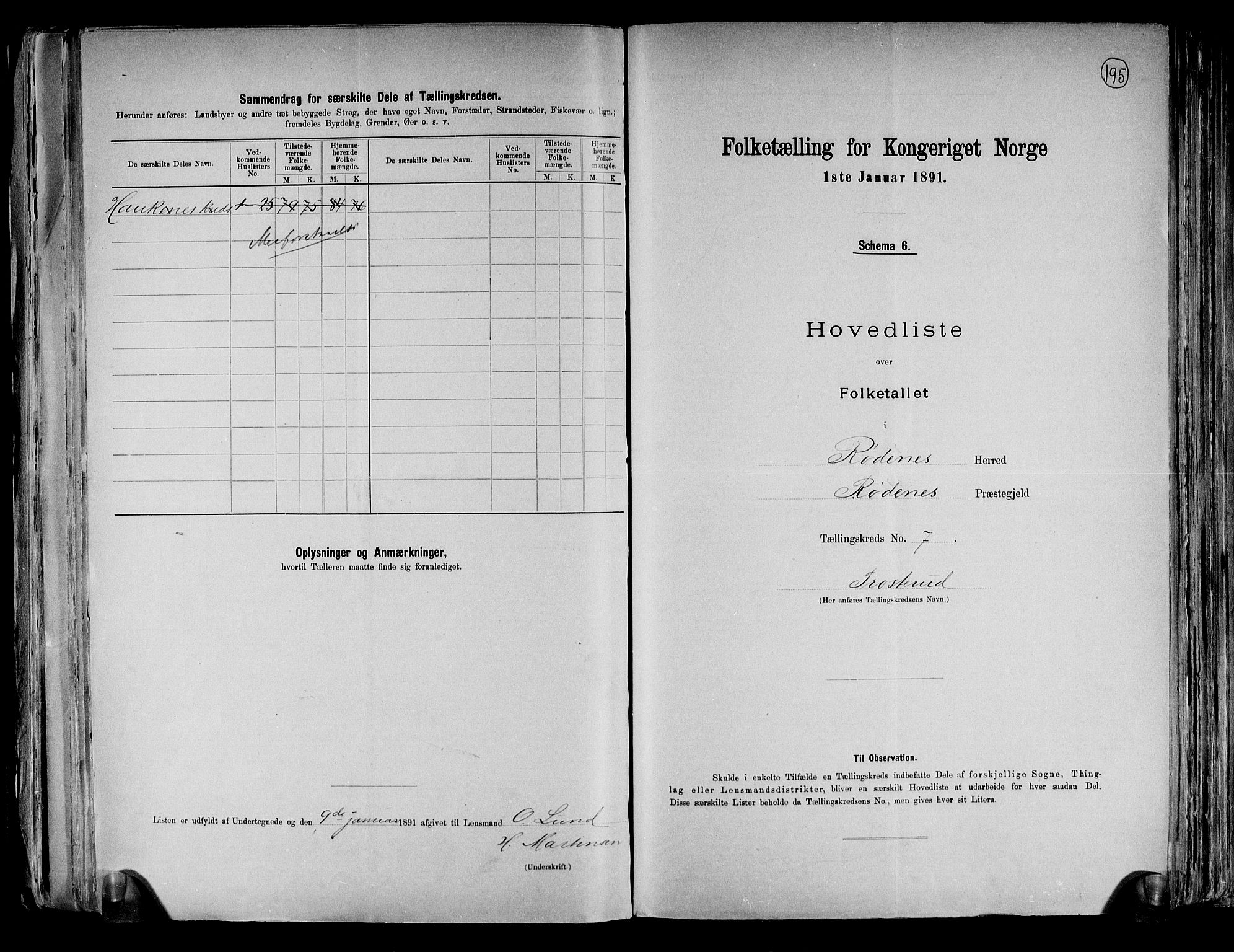 RA, 1891 census for 0120 Rødenes, 1891, p. 16