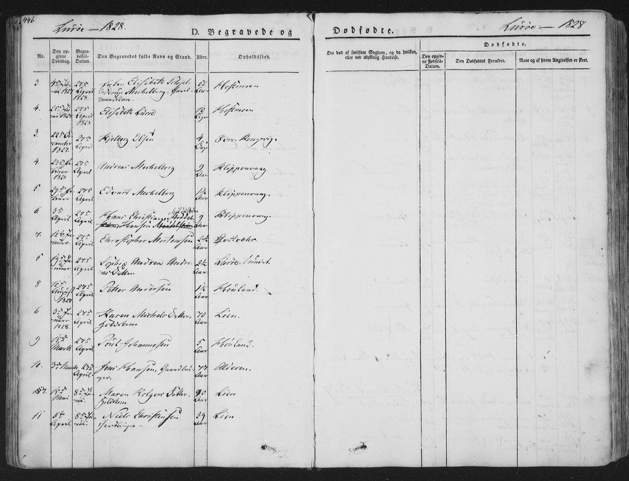 Ministerialprotokoller, klokkerbøker og fødselsregistre - Nordland, AV/SAT-A-1459/839/L0566: Parish register (official) no. 839A03, 1825-1862, p. 446