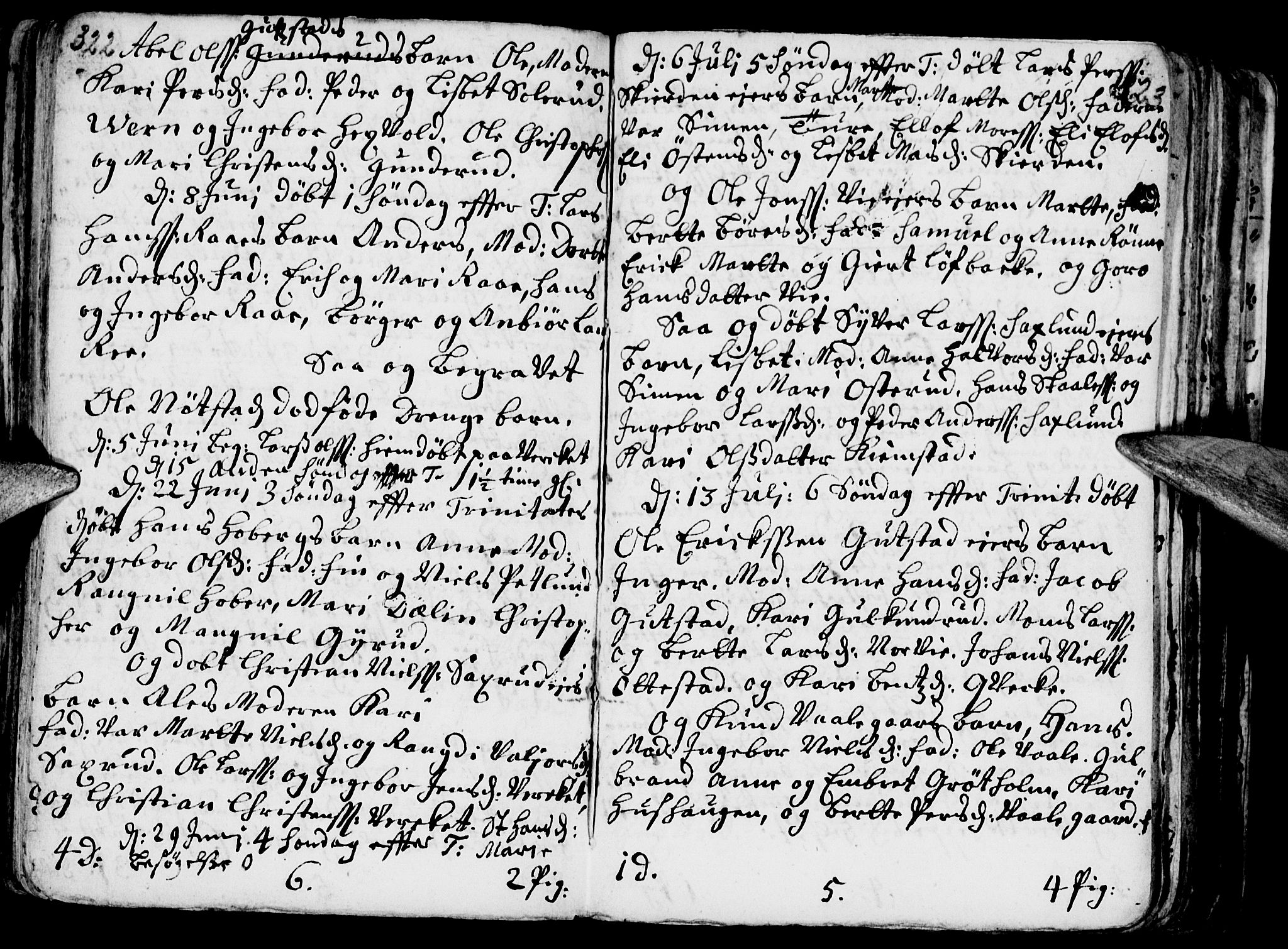 Stange prestekontor, AV/SAH-PREST-002/K/L0002: Parish register (official) no. 2, 1724-1740, p. 322-323