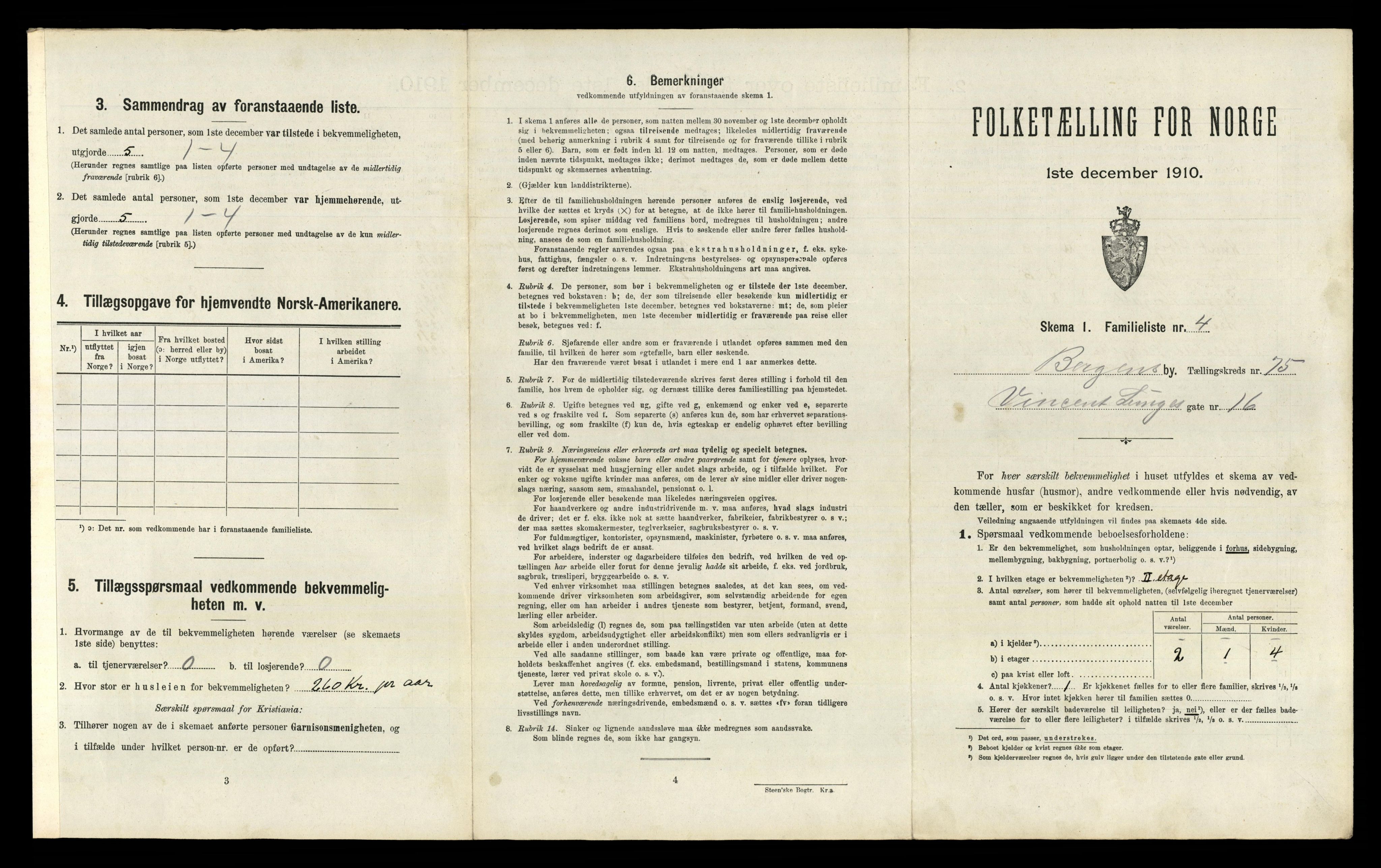 RA, 1910 census for Bergen, 1910, p. 25963