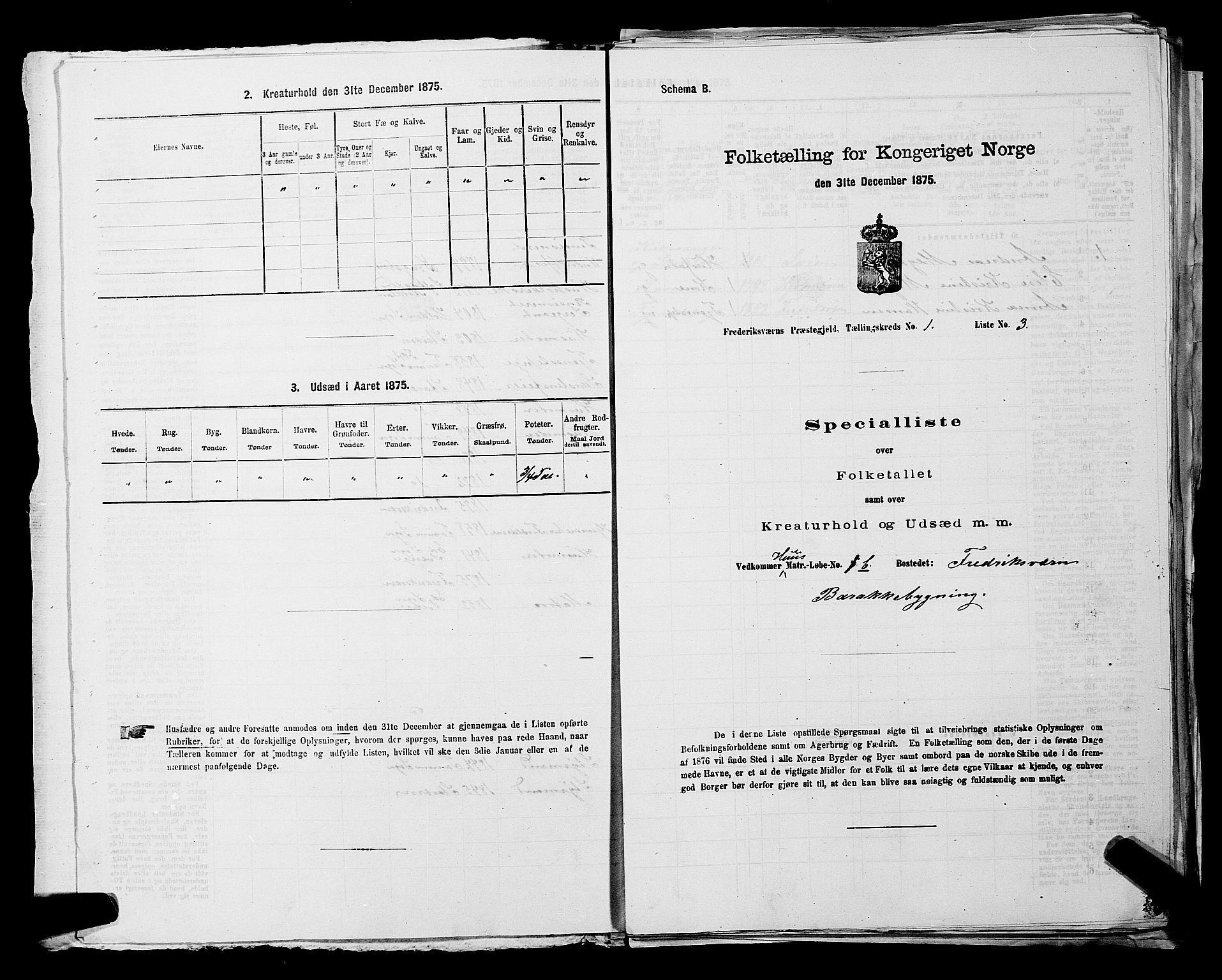 SAKO, 1875 census for 0798P Fredriksvern, 1875, p. 22