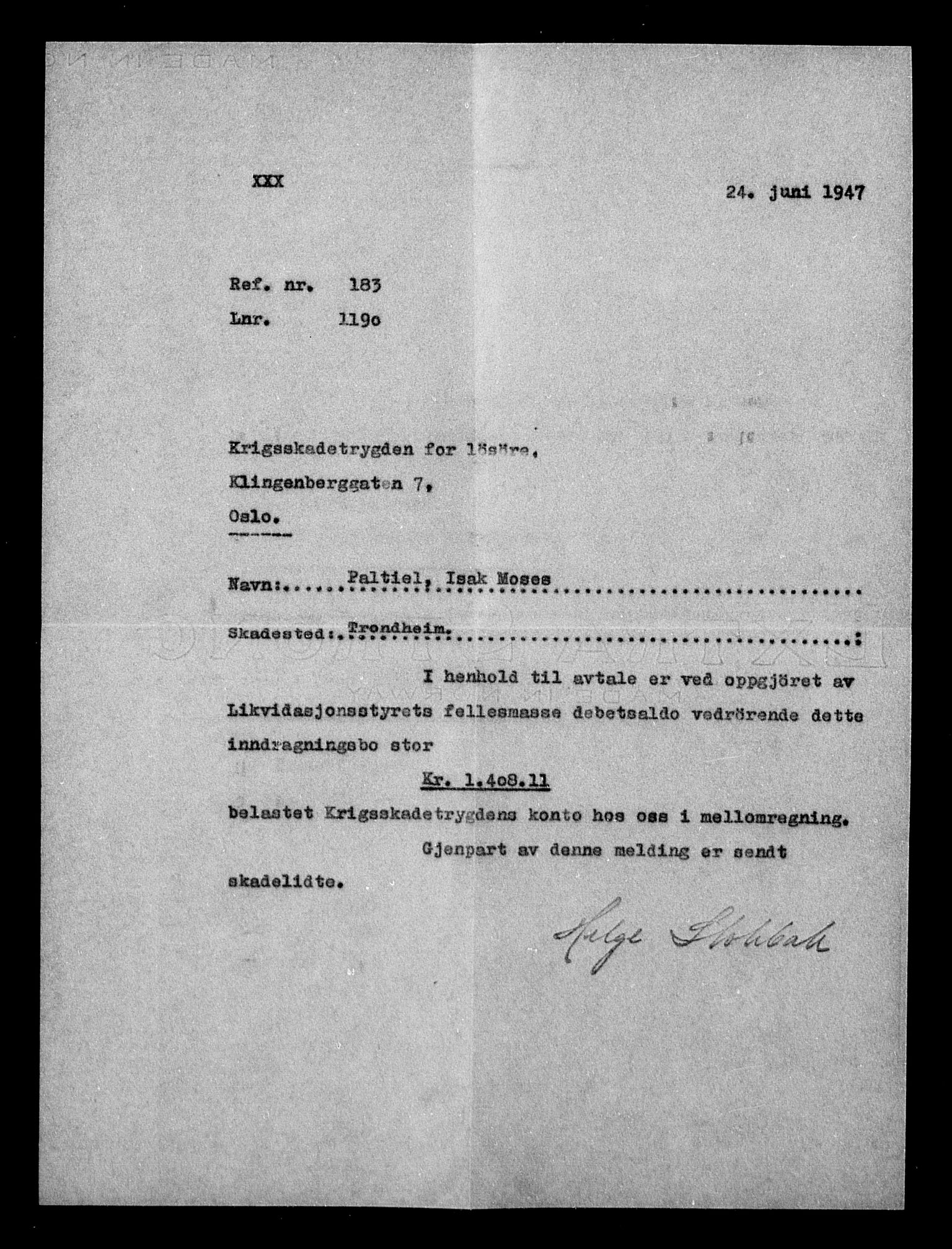 Justisdepartementet, Tilbakeføringskontoret for inndratte formuer, AV/RA-S-1564/H/Hc/Hcb/L0915: --, 1945-1947, p. 86