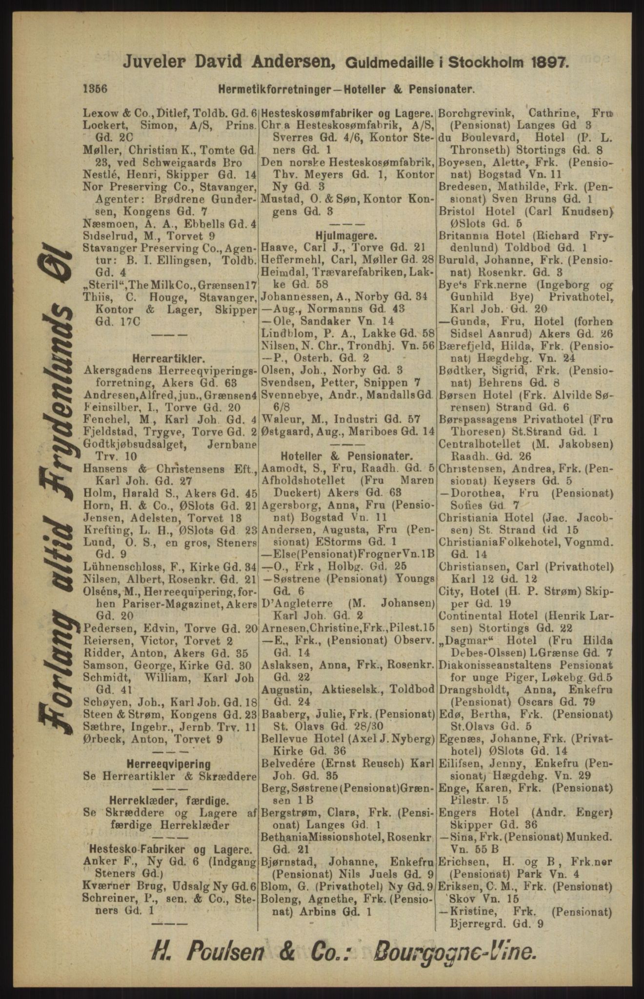Kristiania/Oslo adressebok, PUBL/-, 1904, p. 1356