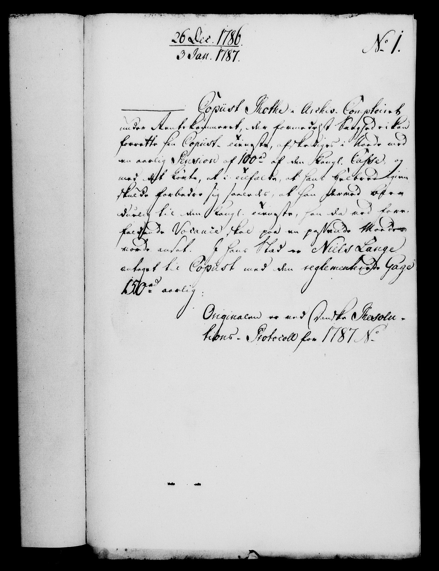 Rentekammeret, Kammerkanselliet, RA/EA-3111/G/Gf/Gfa/L0069: Norsk relasjons- og resolusjonsprotokoll (merket RK 52.69), 1787, p. 30