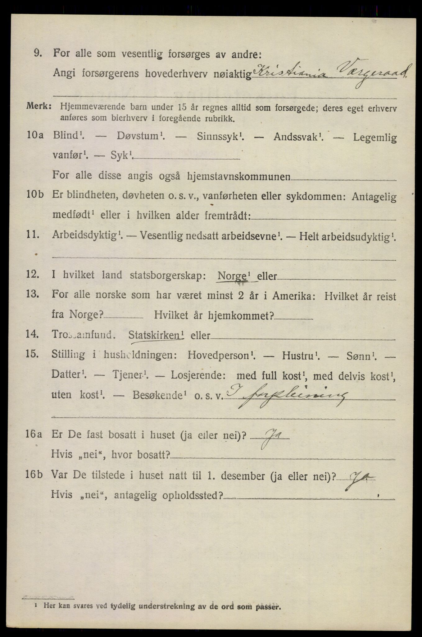 SAKO, 1920 census for Stokke, 1920, p. 10927