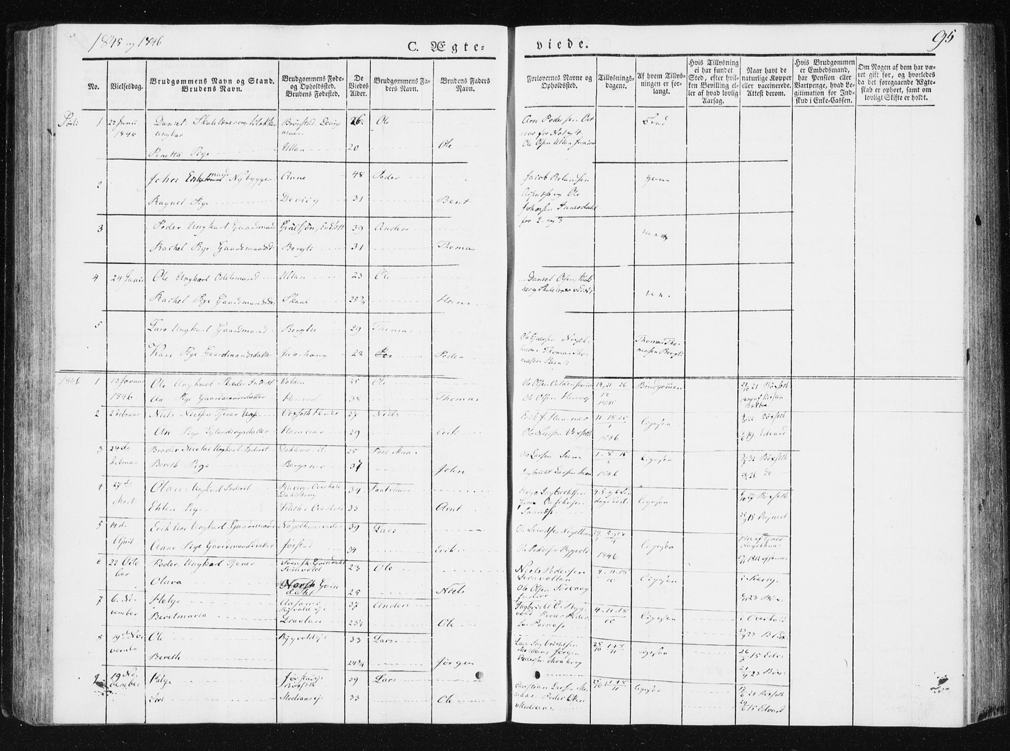 Ministerialprotokoller, klokkerbøker og fødselsregistre - Nord-Trøndelag, SAT/A-1458/749/L0470: Parish register (official) no. 749A04, 1834-1853, p. 95