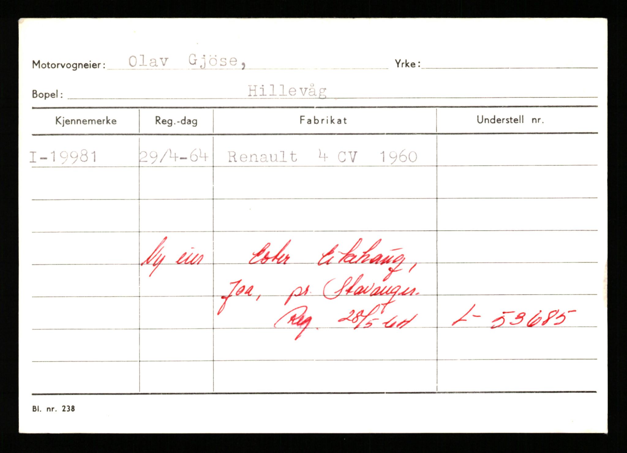 Stavanger trafikkstasjon, AV/SAST-A-101942/0/G/L0004: Registreringsnummer: 15497 - 22957, 1930-1971, p. 1982