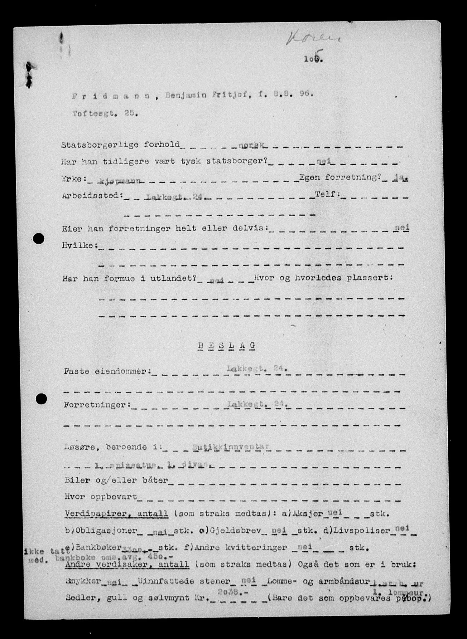 Justisdepartementet, Tilbakeføringskontoret for inndratte formuer, RA/S-1564/H/Hc/Hcc/L0936: --, 1945-1947, p. 423