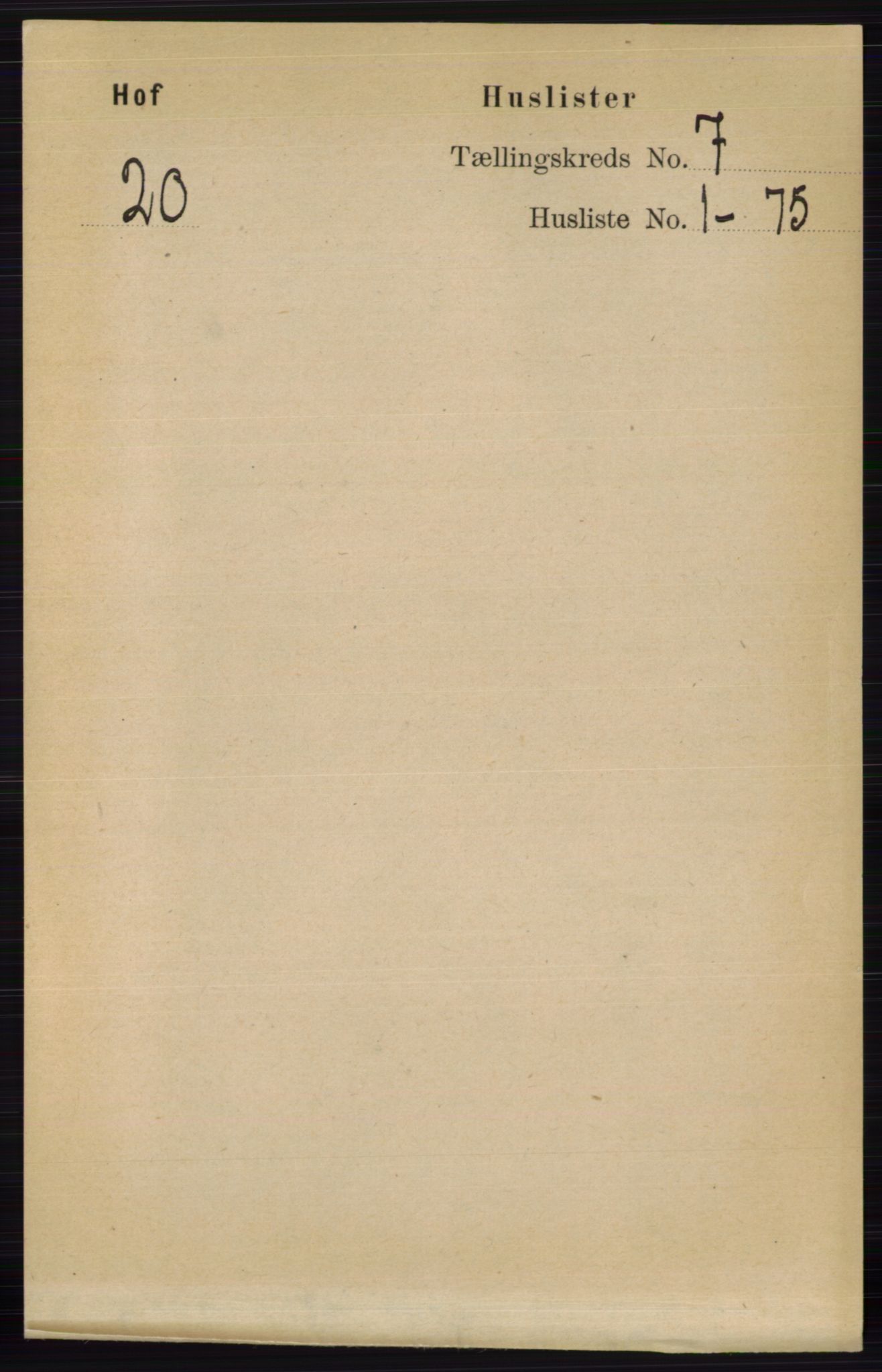 RA, 1891 census for 0424 Hof, 1891, p. 2646