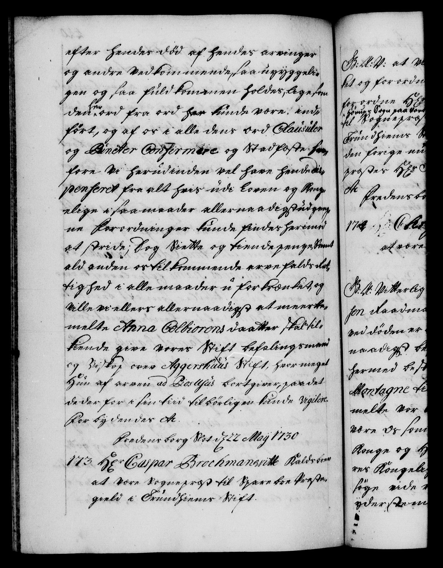 Danske Kanselli 1572-1799, AV/RA-EA-3023/F/Fc/Fca/Fcaa/L0026: Norske registre, 1729-1730, p. 440b