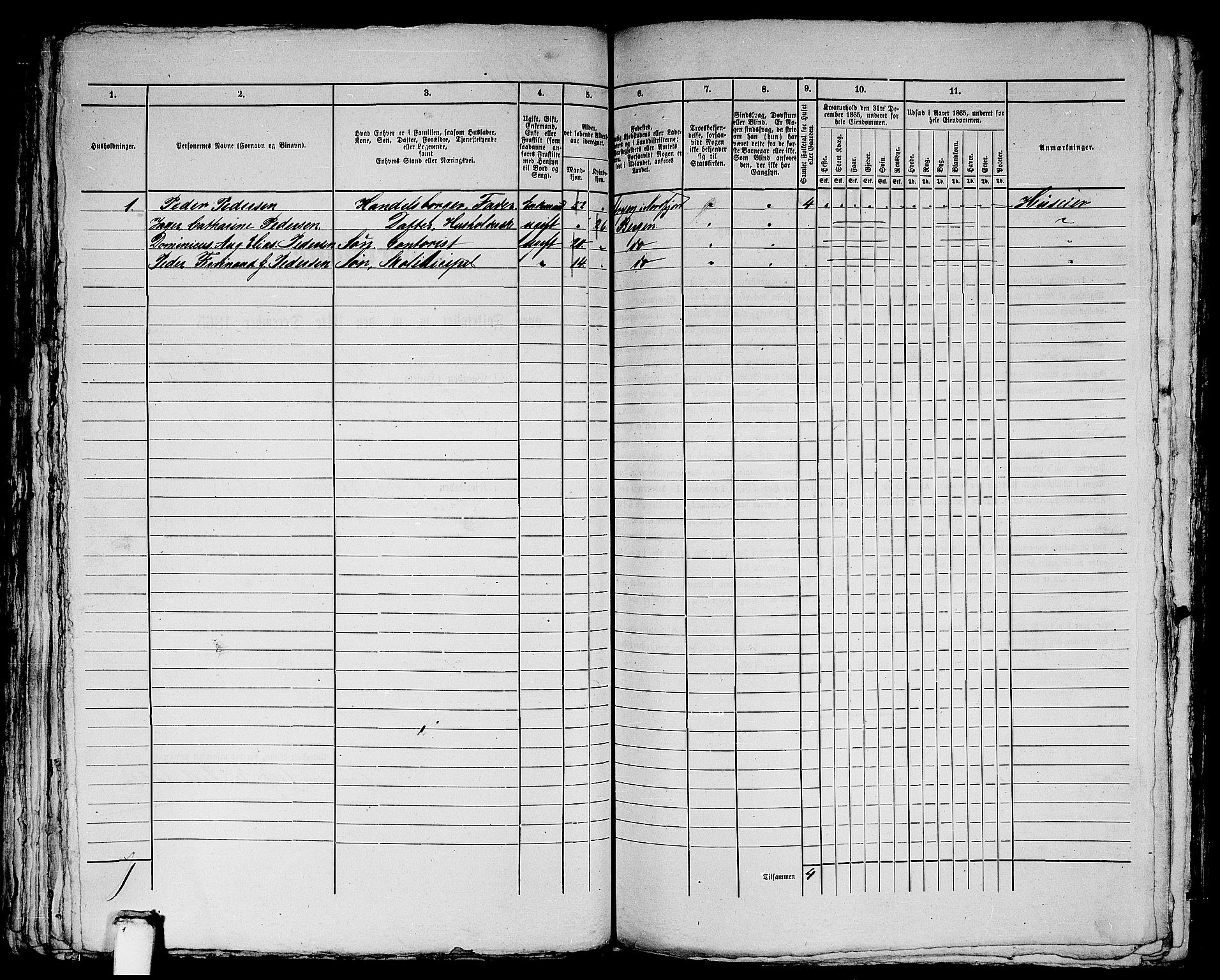 RA, 1865 census for Bergen, 1865, p. 2259