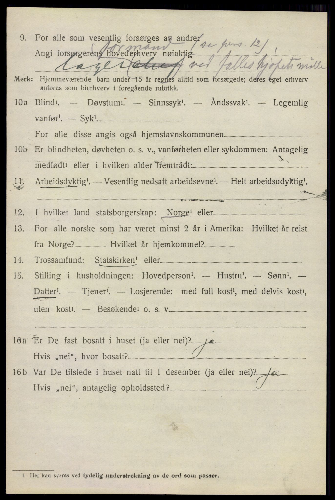 SAO, 1920 census for Moss land district, 1920, p. 7040