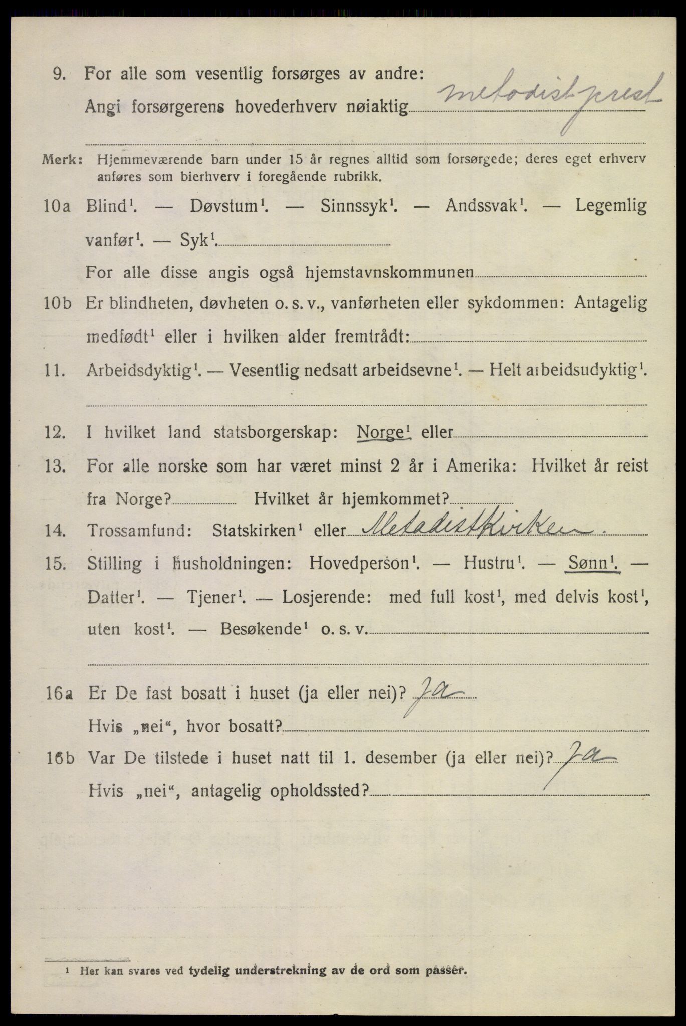 SAKO, 1920 census for Flesberg, 1920, p. 5010