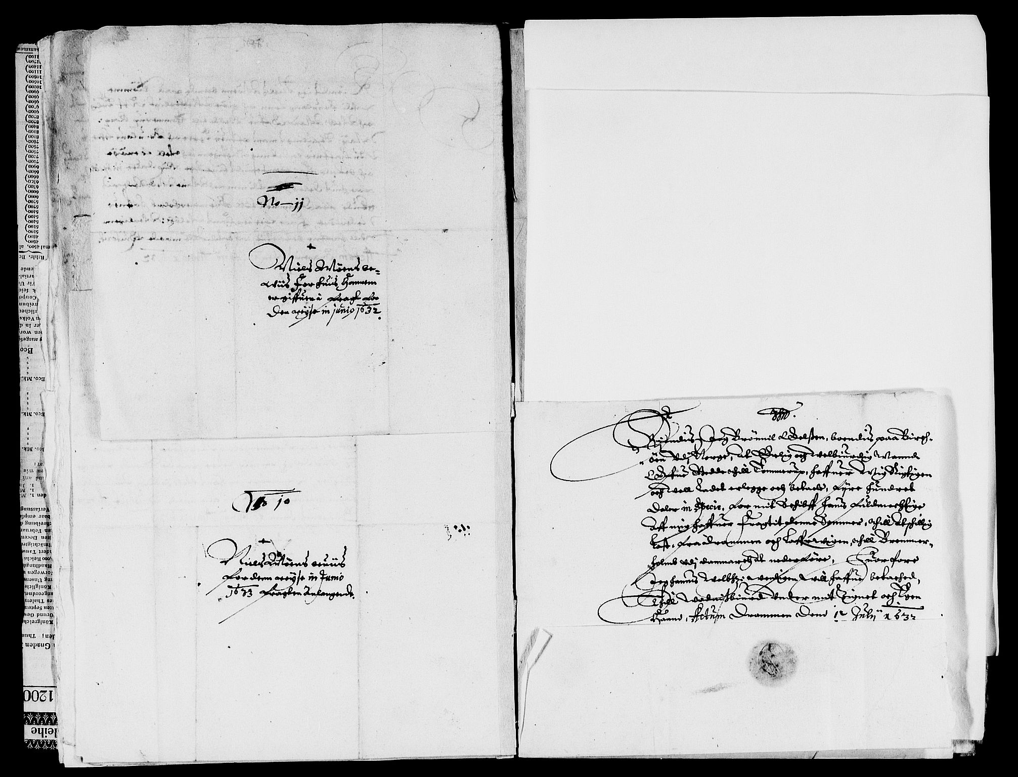 Rentekammeret inntil 1814, Reviderte regnskaper, Lensregnskaper, AV/RA-EA-5023/R/Rb/Rbl/L0005: Brunla len med Eiker len 1626-37, 1632-1635