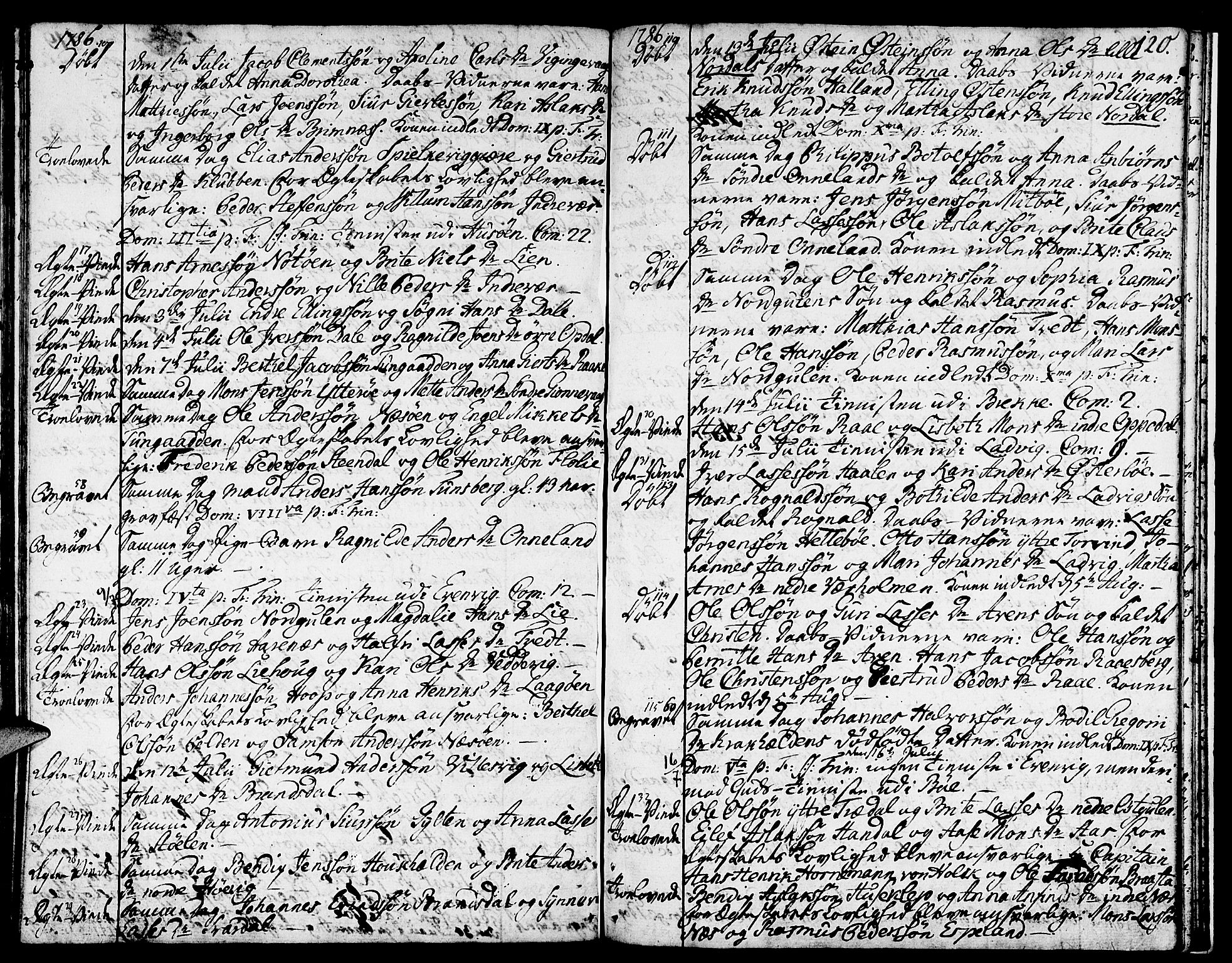 Gulen sokneprestembete, SAB/A-80201/H/Haa/Haaa/L0013: Parish register (official) no. A 13, 1776-1787, p. 120
