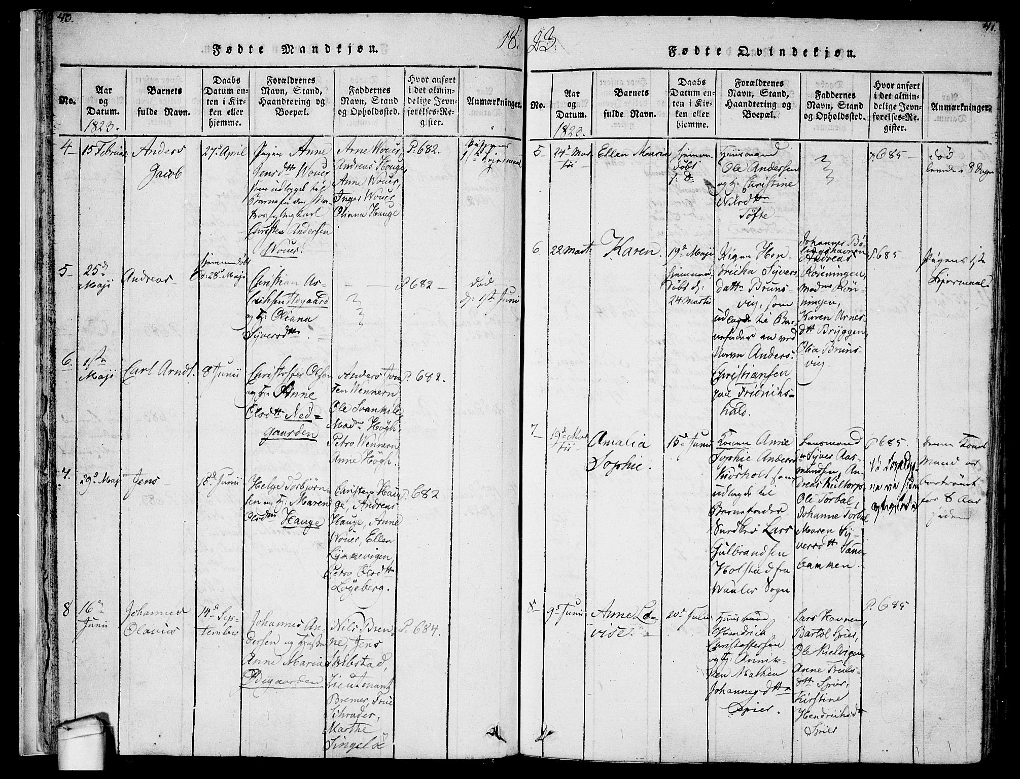 Hvaler prestekontor Kirkebøker, SAO/A-2001/F/Fa/L0005: Parish register (official) no. I 5, 1816-1845, p. 40-41