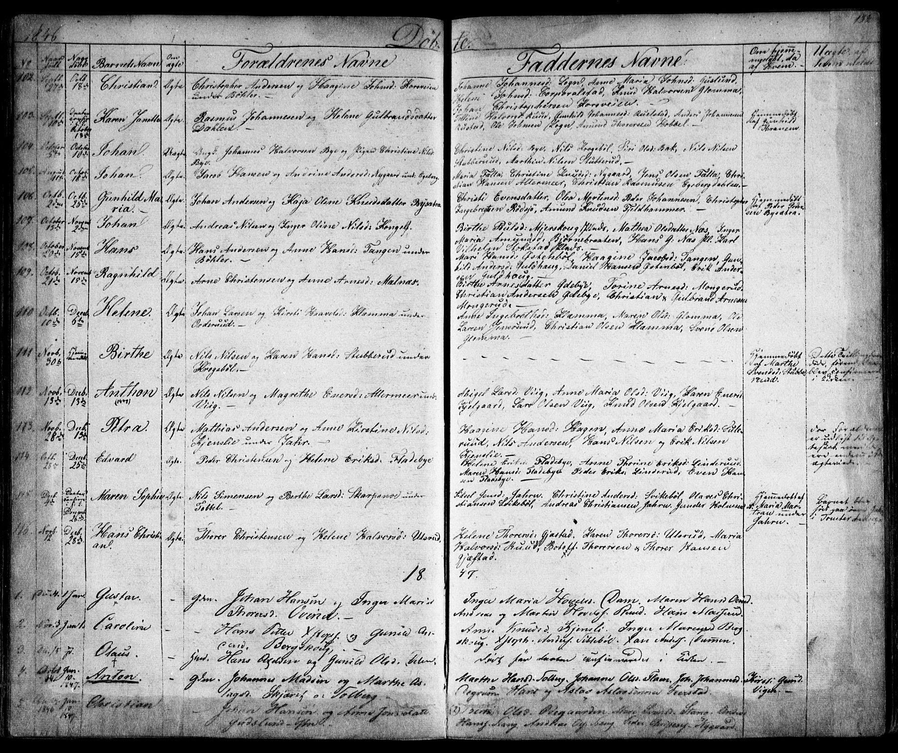 Enebakk prestekontor Kirkebøker, AV/SAO-A-10171c/F/Fa/L0009: Parish register (official) no. I 9, 1832-1861, p. 133