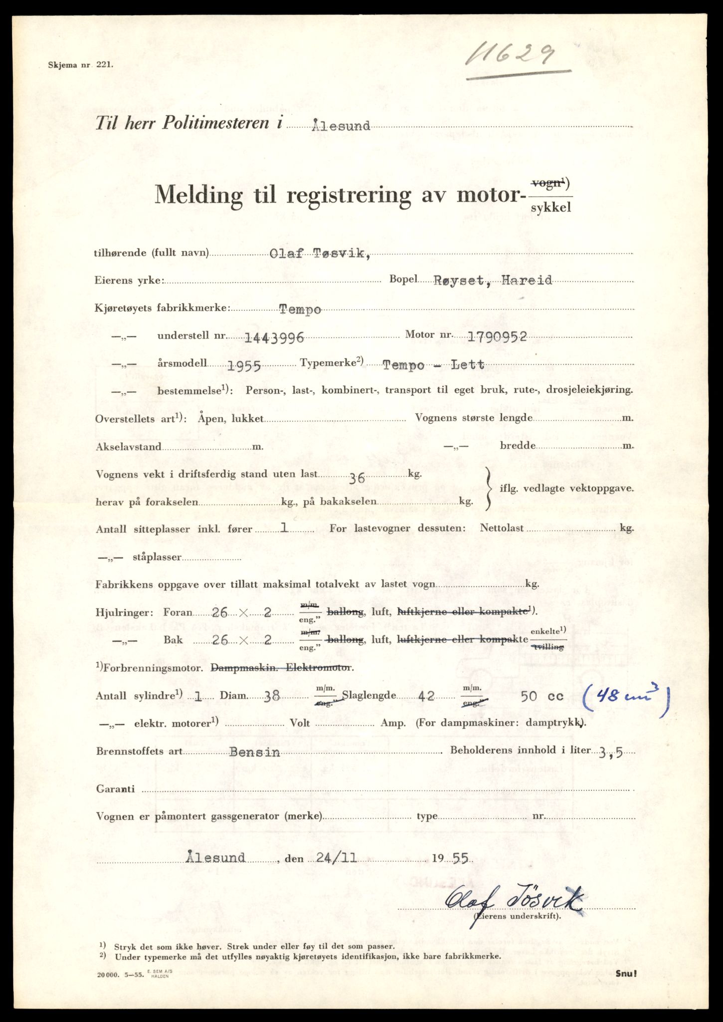 Møre og Romsdal vegkontor - Ålesund trafikkstasjon, AV/SAT-A-4099/F/Fe/L0030: Registreringskort for kjøretøy T 11620 - T 11799, 1927-1998, p. 105