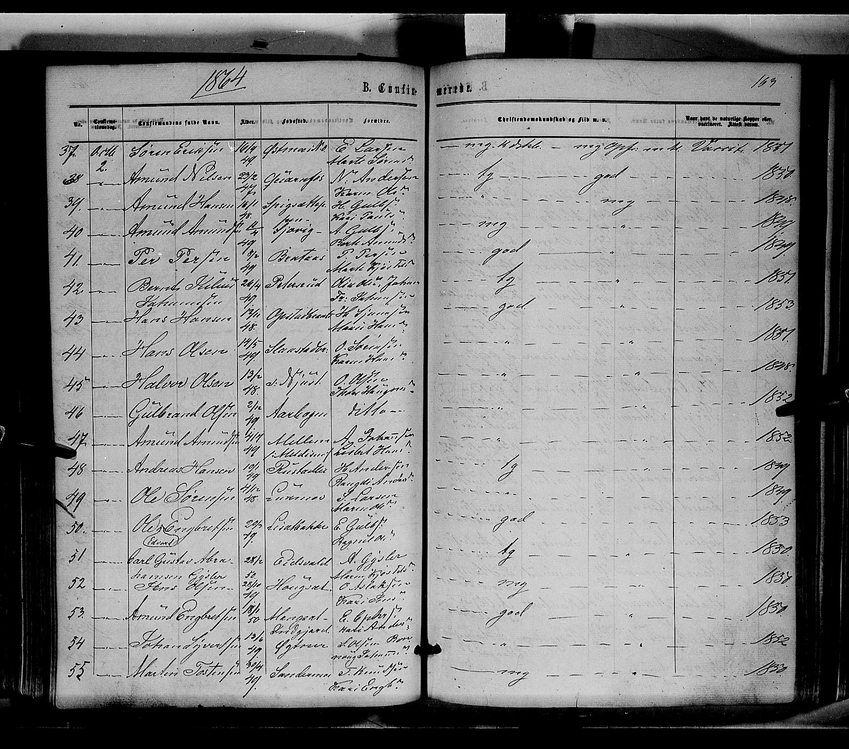 Sør-Odal prestekontor, AV/SAH-PREST-030/H/Ha/Haa/L0003: Parish register (official) no. 3, 1864-1870, p. 163