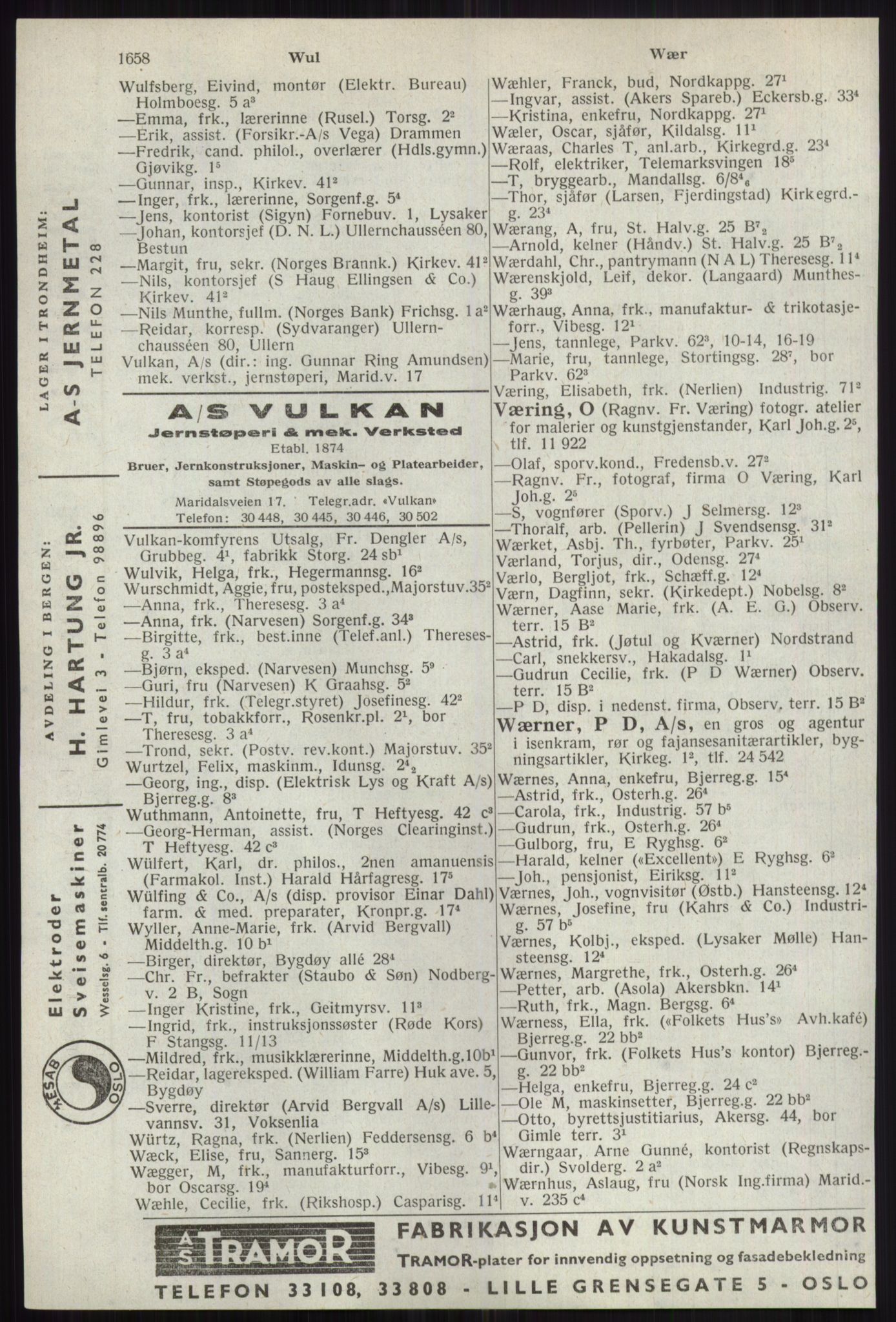 Kristiania/Oslo adressebok, PUBL/-, 1941, p. 1658