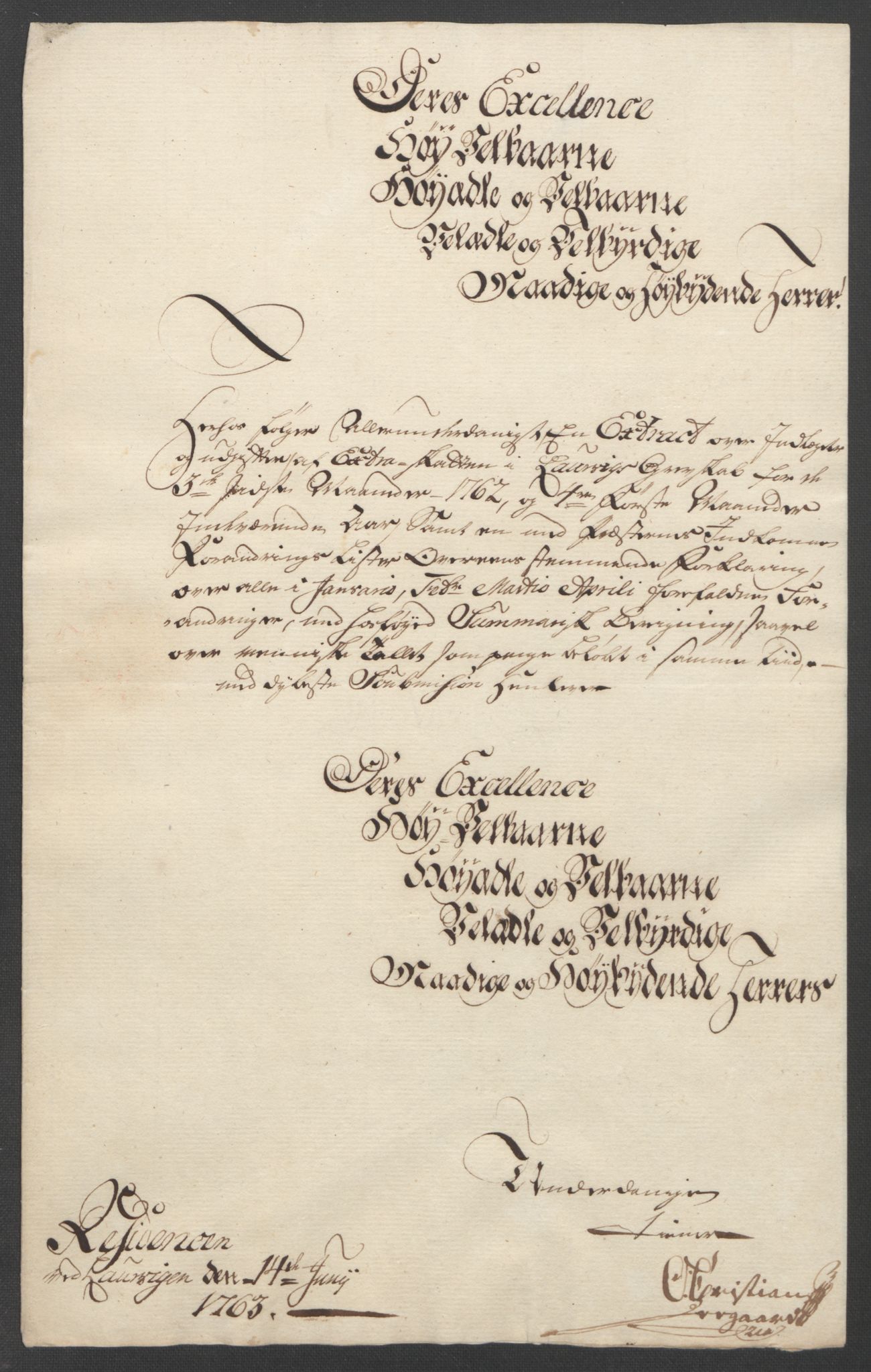 Rentekammeret inntil 1814, Reviderte regnskaper, Fogderegnskap, AV/RA-EA-4092/R33/L2033: Ekstraskatten Larvik grevskap, 1762-1764, p. 400