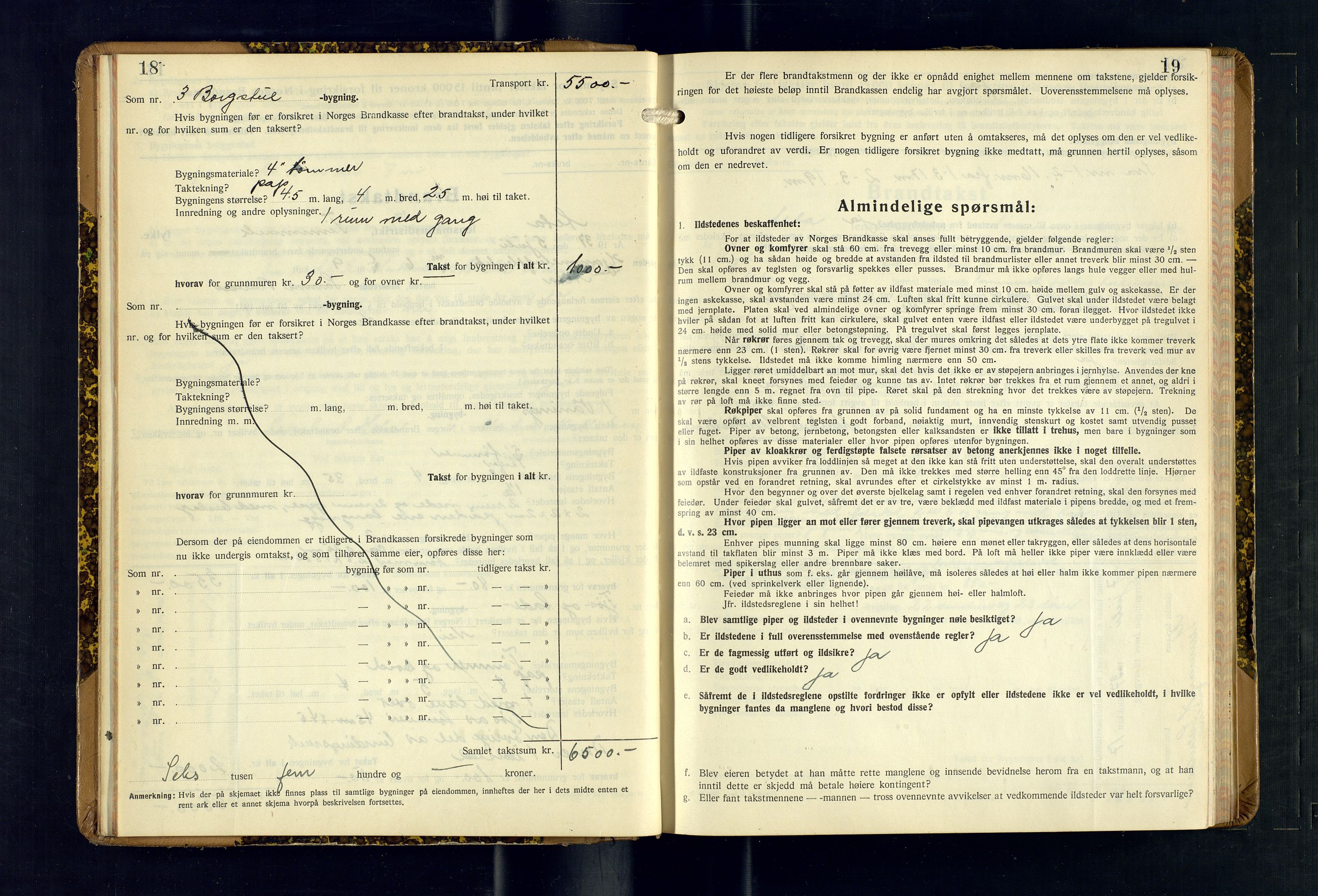 Alta lensmannskontor, AV/SATØ-S-1165/O/Ob/L0178: Branntakstprotokoll, 1937-1940, p. 18-19