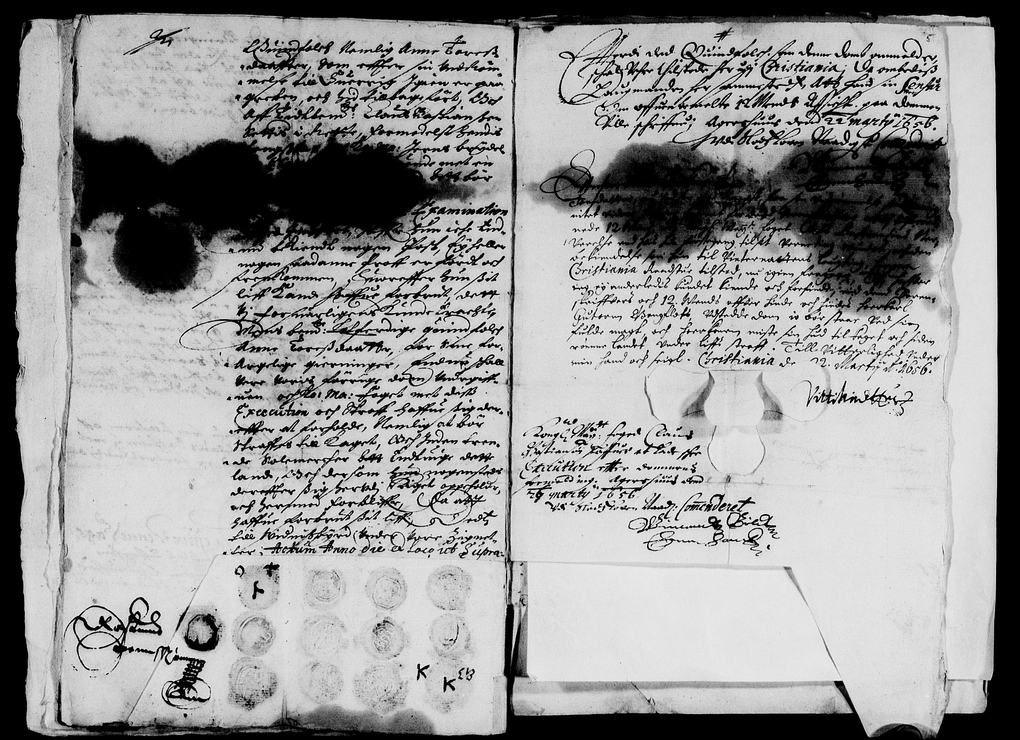 Rentekammeret inntil 1814, Reviderte regnskaper, Lensregnskaper, AV/RA-EA-5023/R/Rb/Rba/L0227: Akershus len, 1655-1656