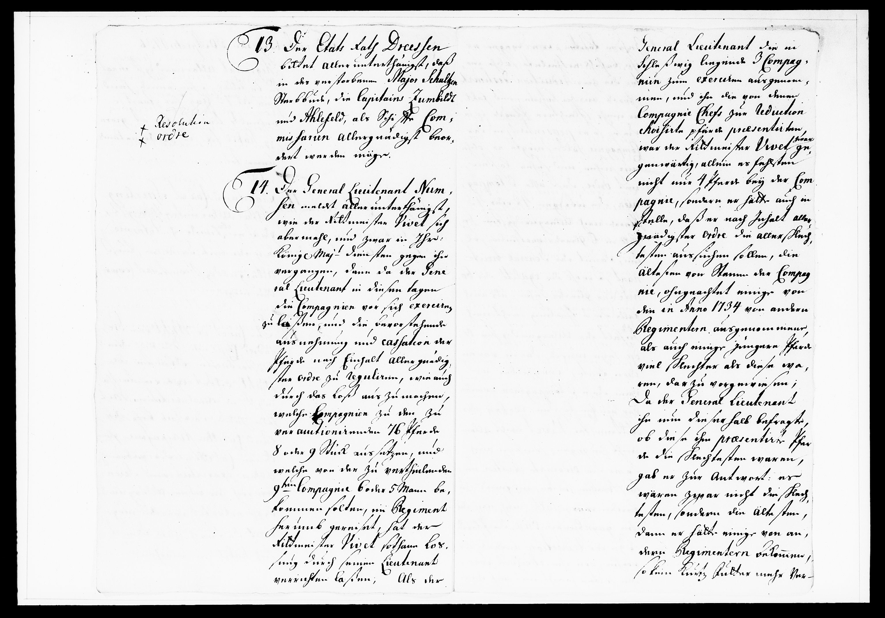 Krigskollegiet, Krigskancelliet, DRA/A-0006/-/1130-1137: Refererede sager, 1736, p. 164