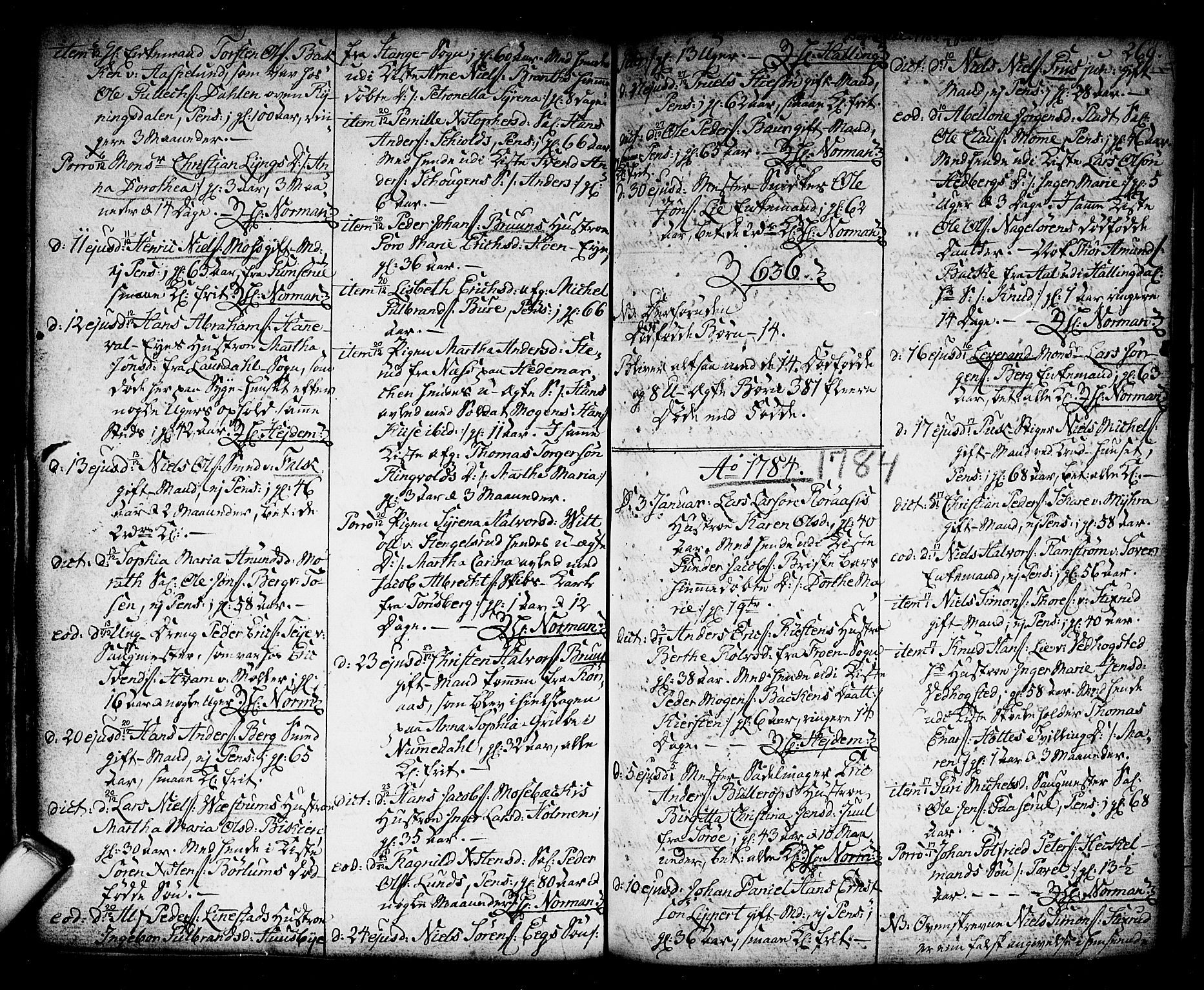 Kongsberg kirkebøker, SAKO/A-22/F/Fa/L0006: Parish register (official) no. I 6, 1783-1797, p. 269