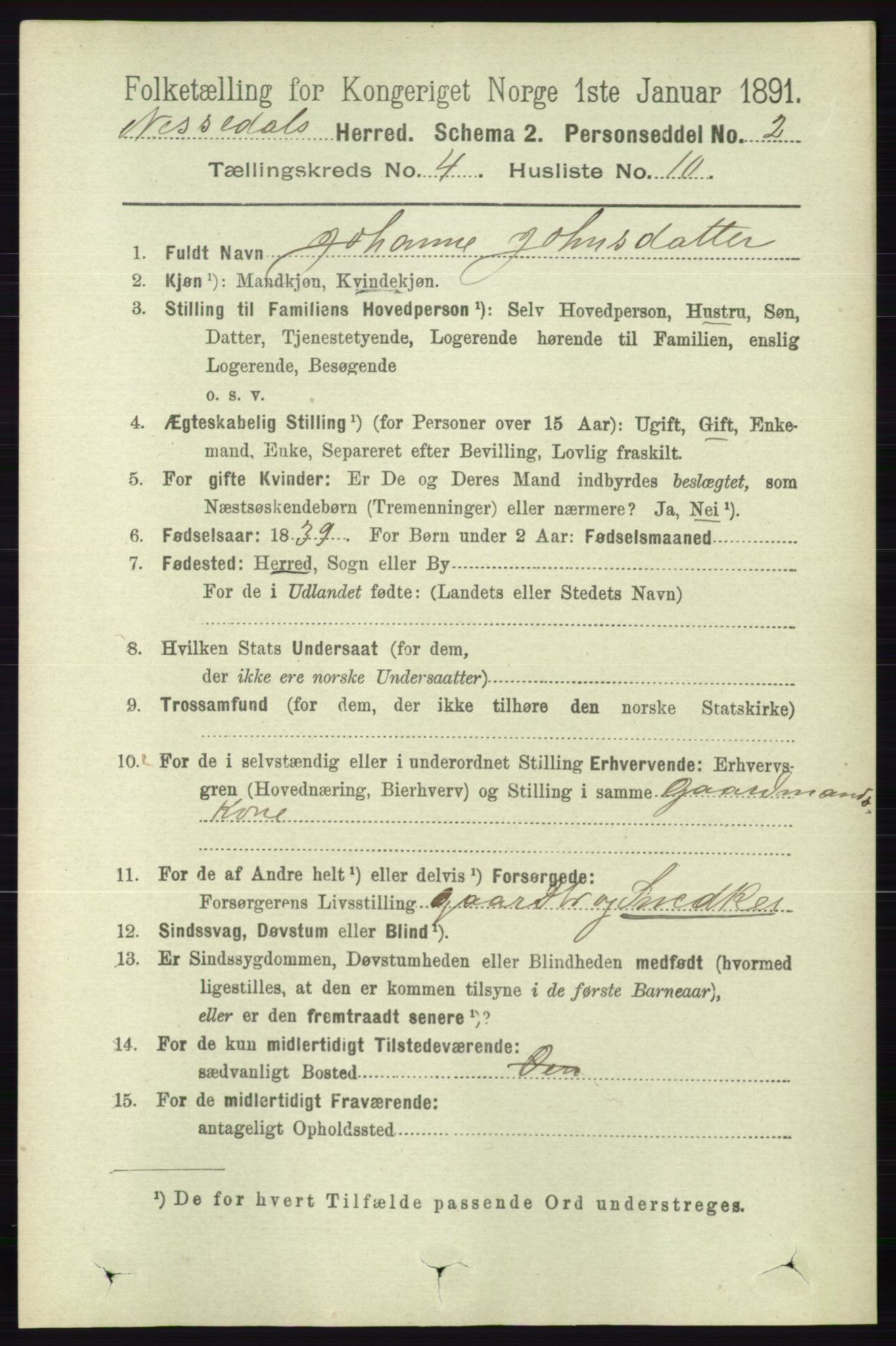 RA, 1891 census for 0830 Nissedal, 1891, p. 913