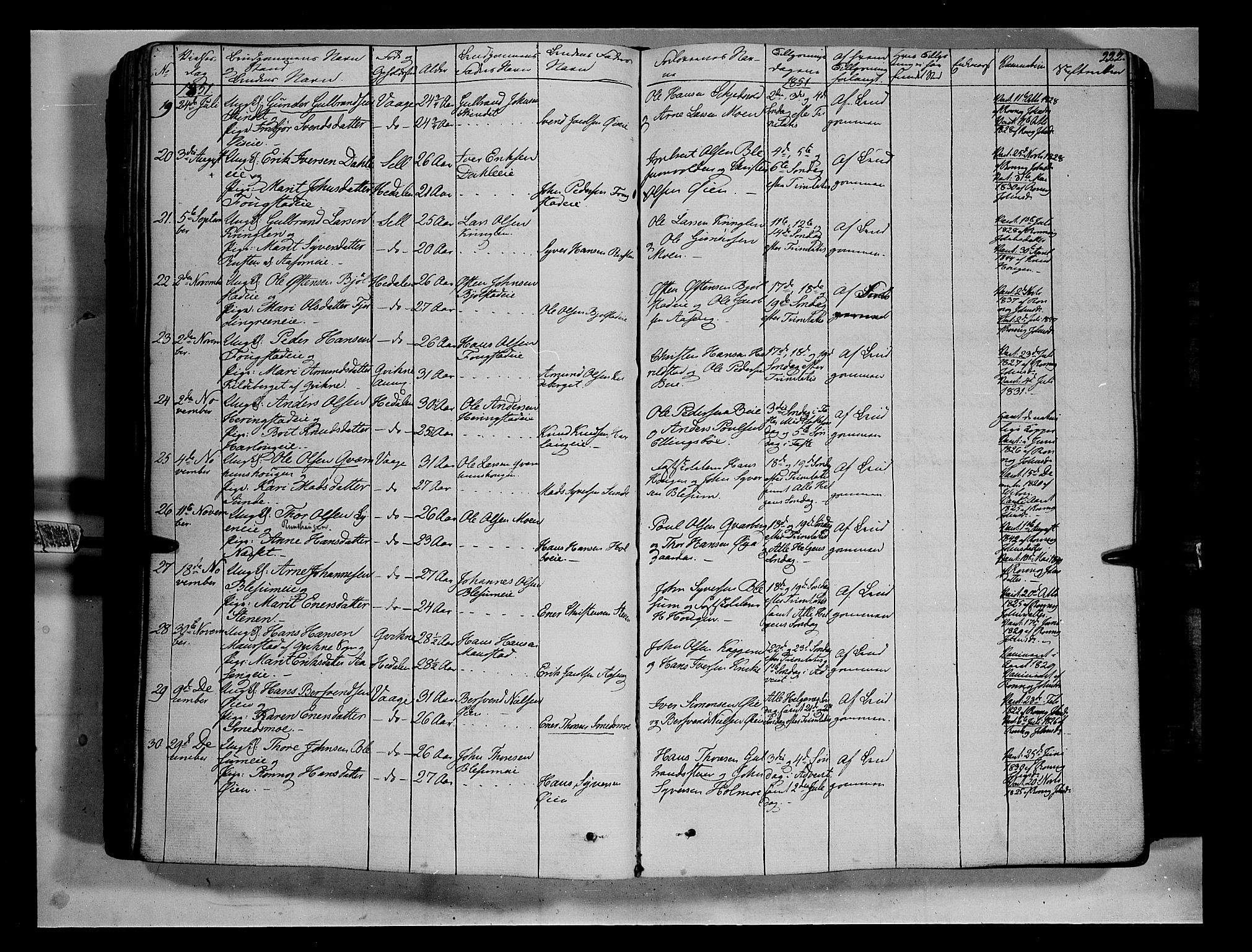 Vågå prestekontor, SAH/PREST-076/H/Ha/Haa/L0005: Parish register (official) no. 5 /1, 1842-1856, p. 222