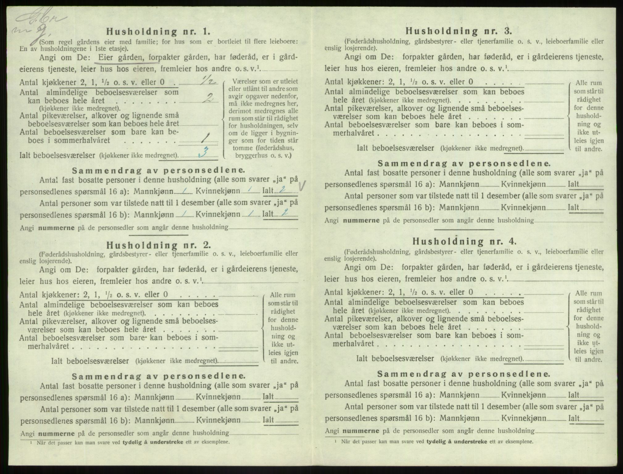 SAB, 1920 census for Fjaler, 1920, p. 366