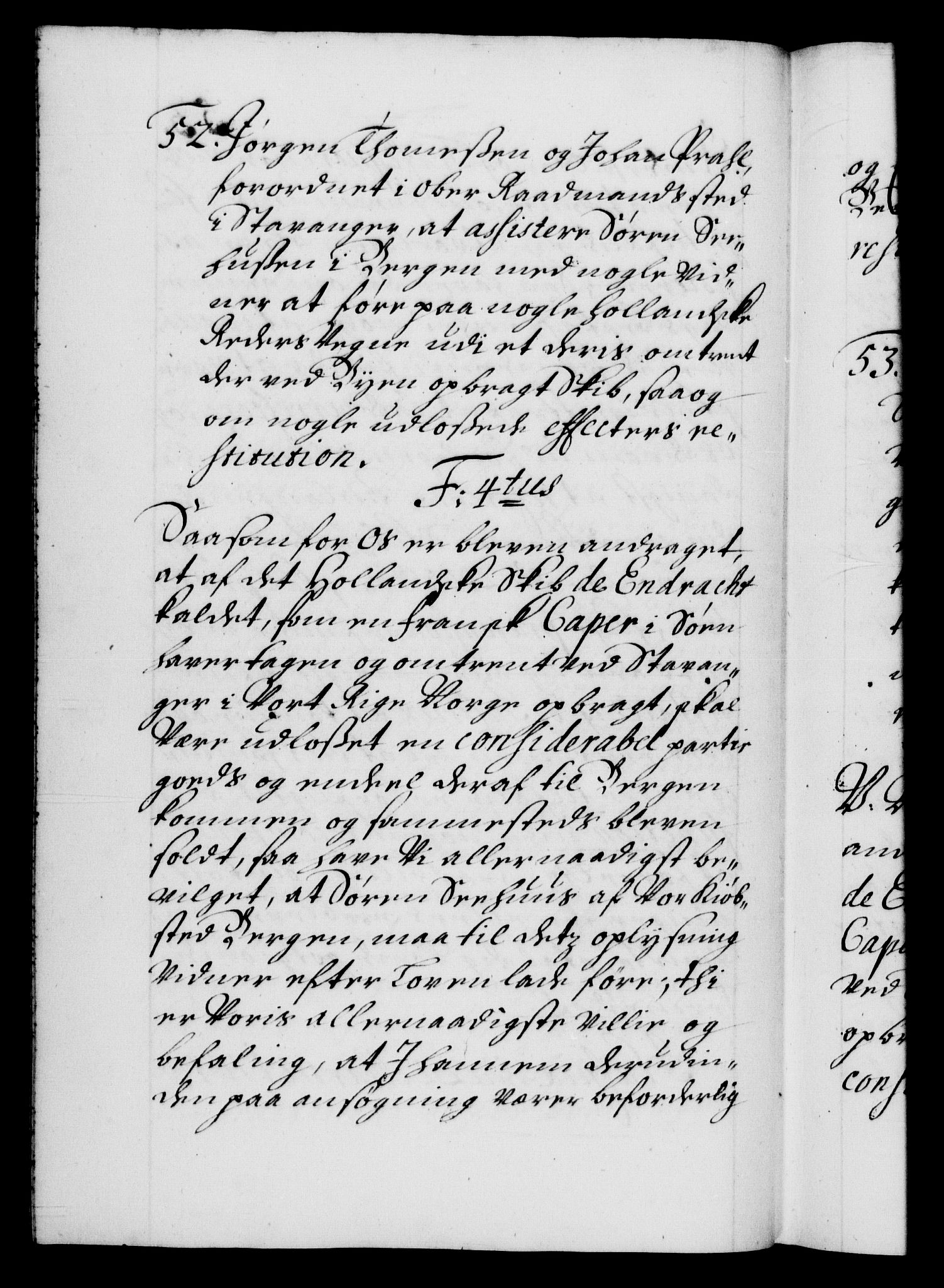 Danske Kanselli 1572-1799, AV/RA-EA-3023/F/Fc/Fca/Fcab/L0017: Norske tegnelser, 1704-1706, p. 53b