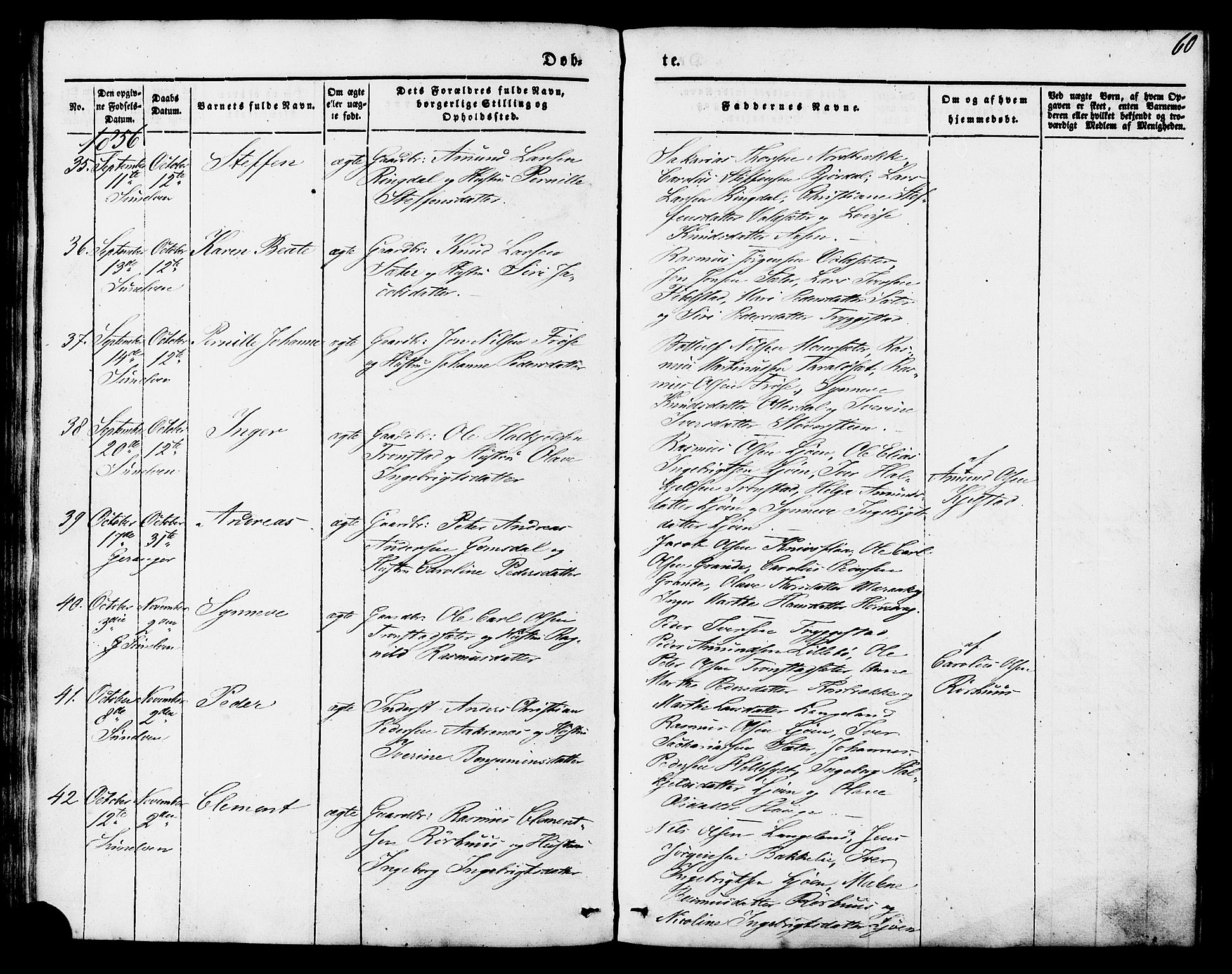 Ministerialprotokoller, klokkerbøker og fødselsregistre - Møre og Romsdal, AV/SAT-A-1454/517/L0222: Parish register (official) no. 517A02, 1846-1862, p. 60