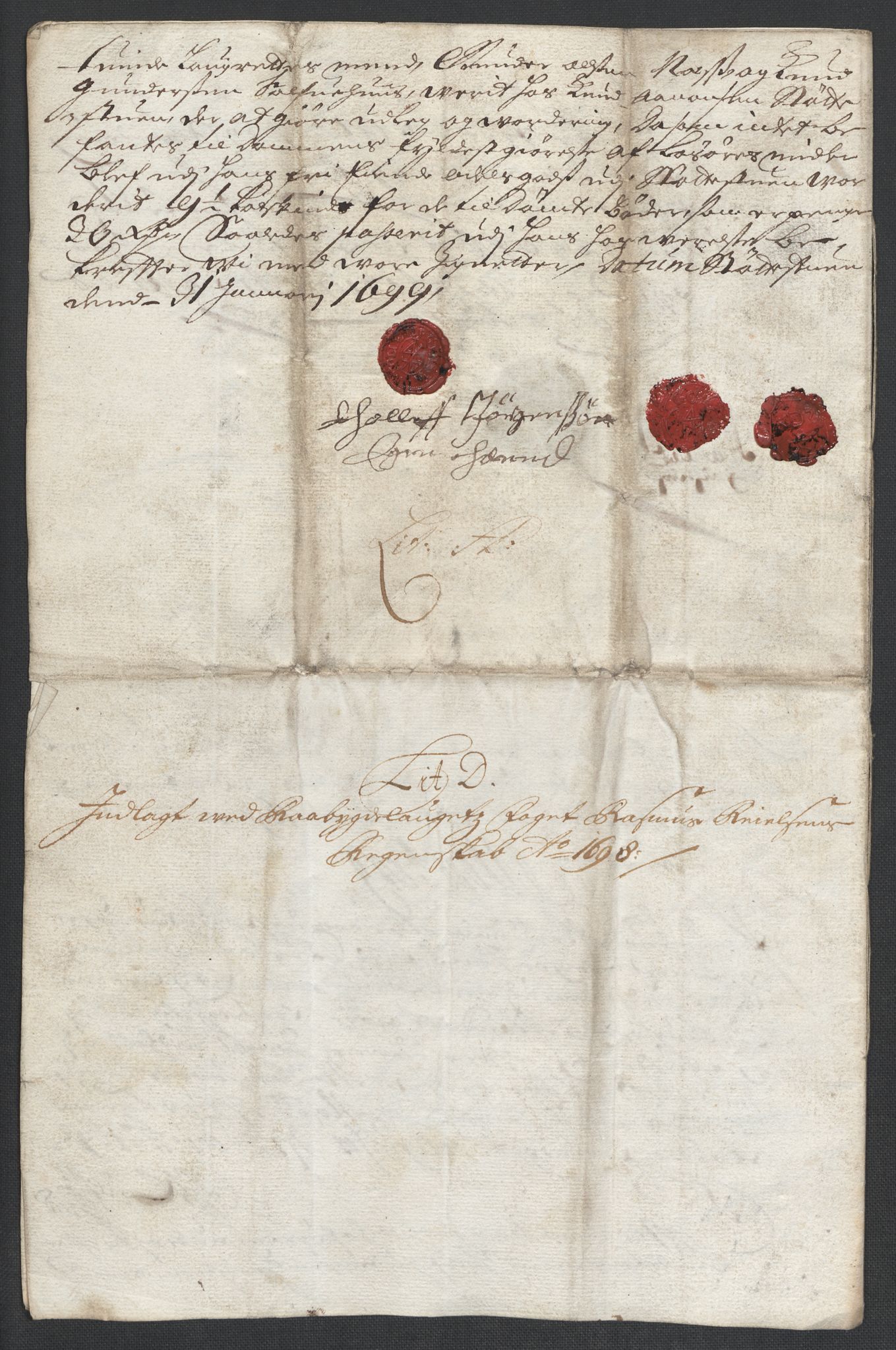 Rentekammeret inntil 1814, Reviderte regnskaper, Fogderegnskap, AV/RA-EA-4092/R40/L2445: Fogderegnskap Råbyggelag, 1697-1699, p. 134