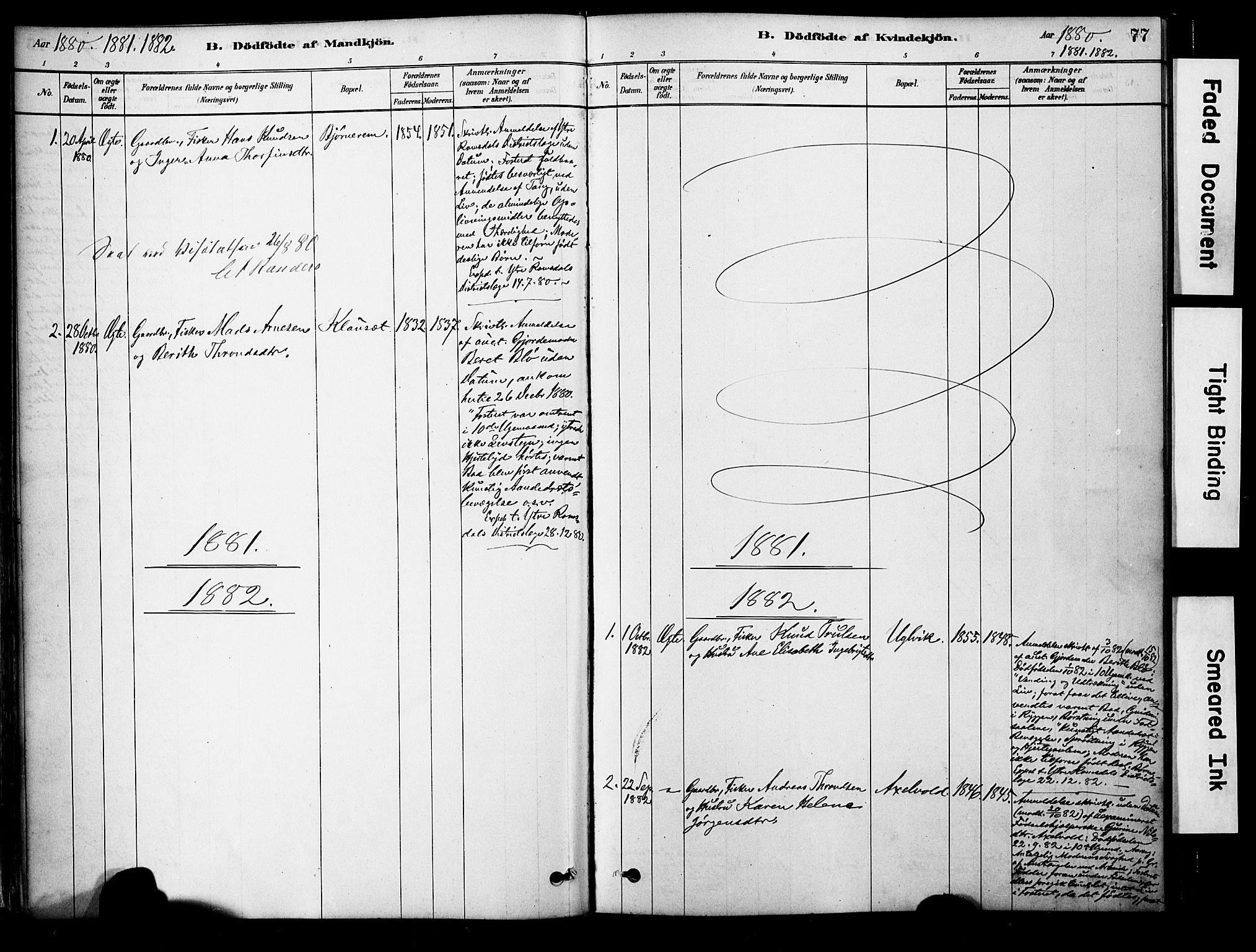 Ministerialprotokoller, klokkerbøker og fødselsregistre - Møre og Romsdal, AV/SAT-A-1454/563/L0736: Parish register (official) no. 563A01, 1878-1903, p. 77